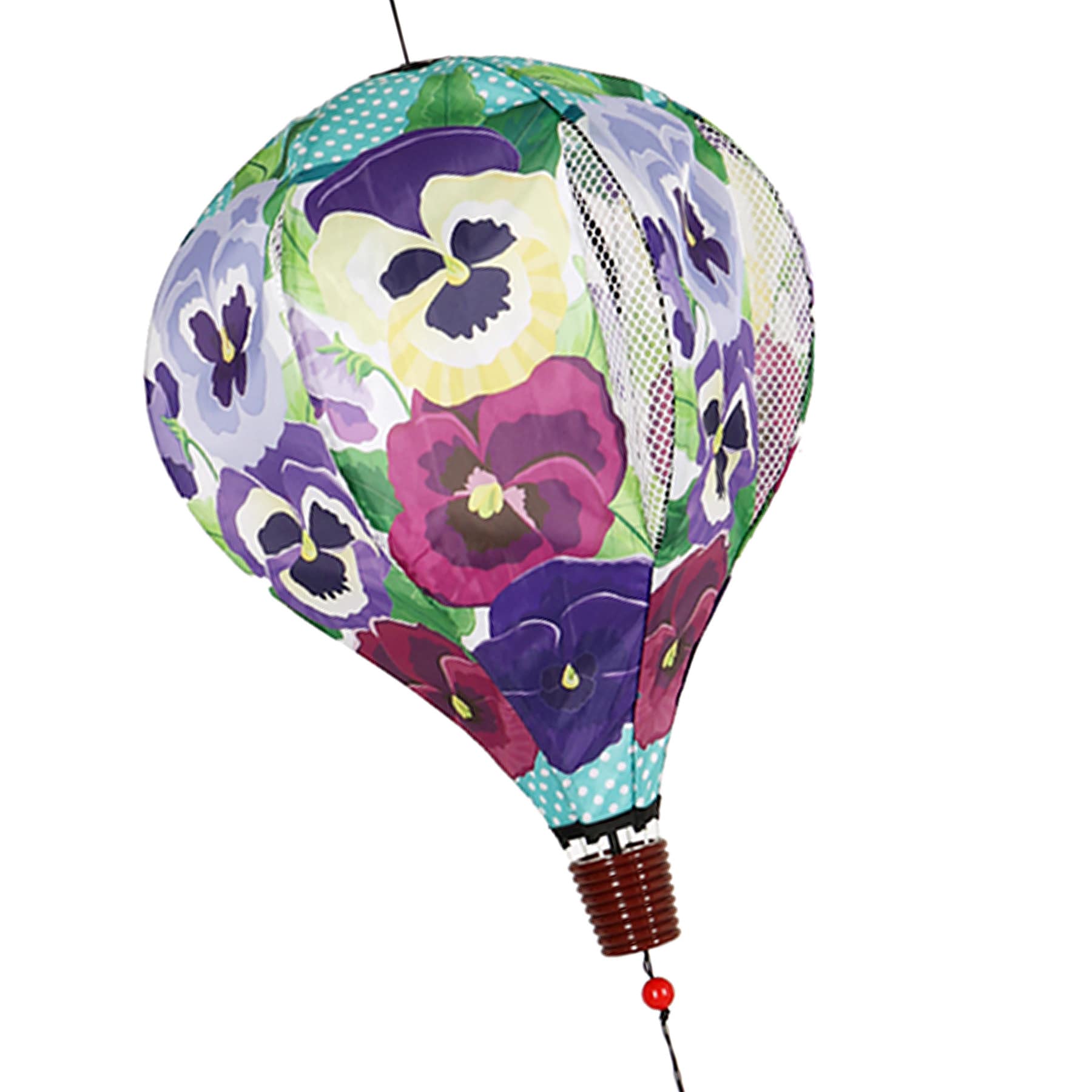 Pansy Balloon Hanging Wind Spinner, 55"