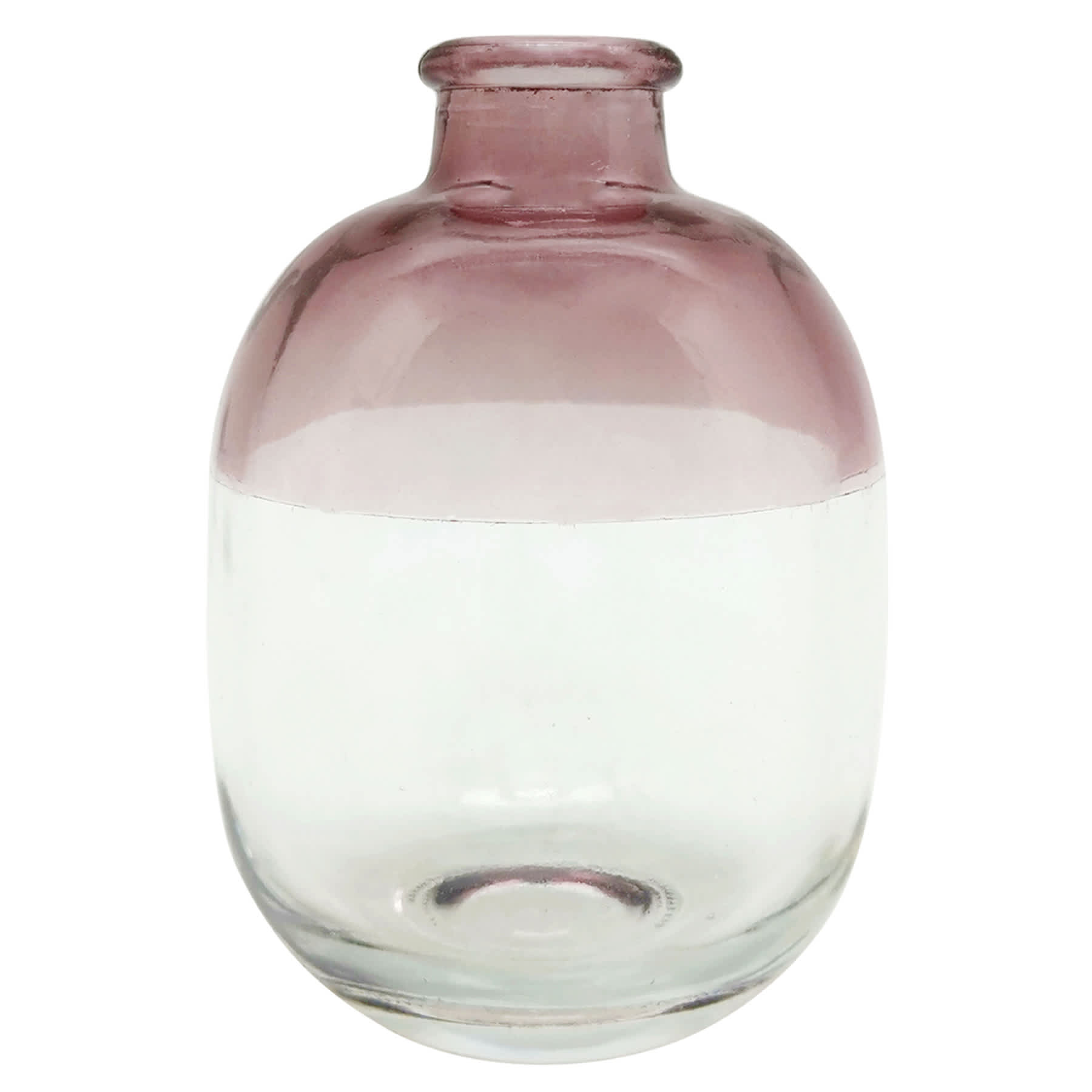 Purple Clear Glass Vase, 5"