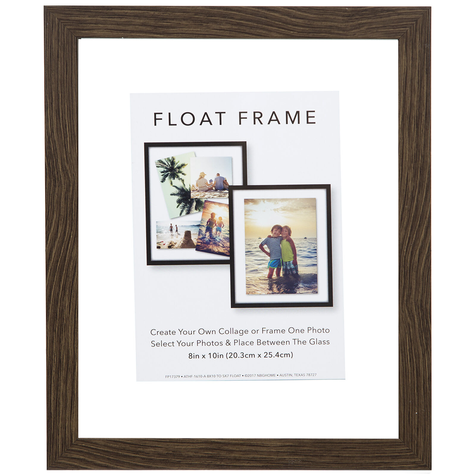 Grey Linear Profile Floating Wall Frame, 8x10