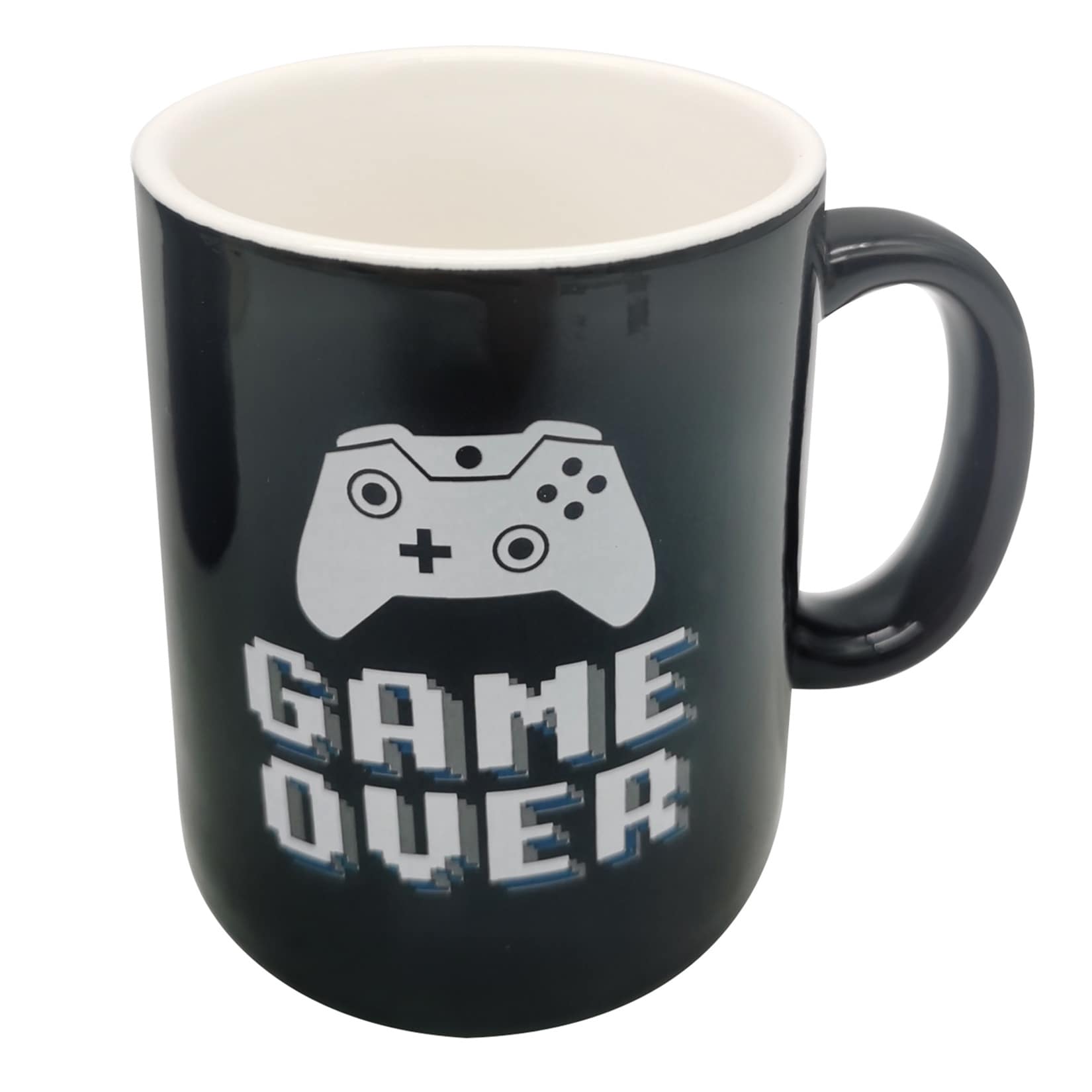 Black Game Over Mug, 13oz
