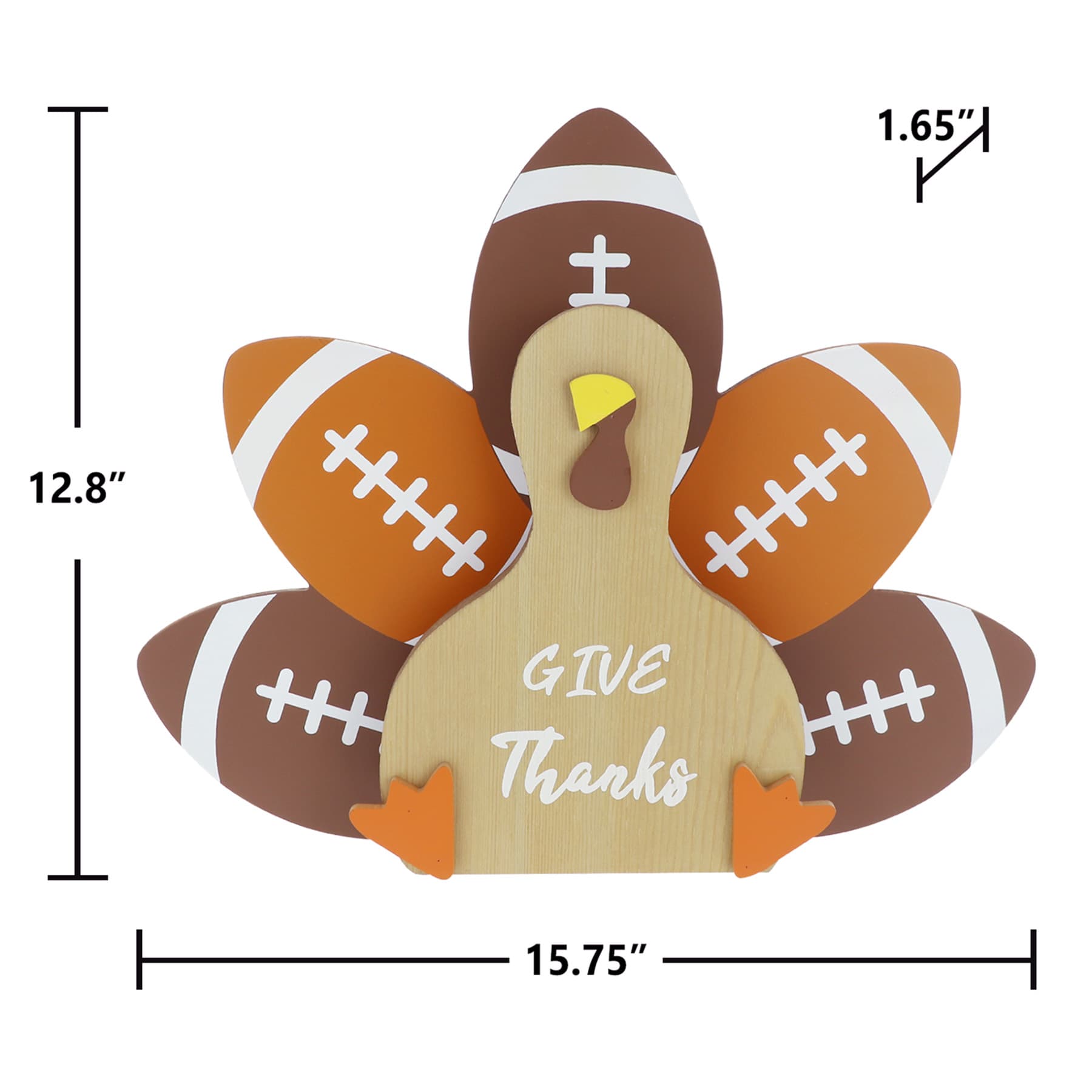Homespun Harvest Wood Turkey Decor