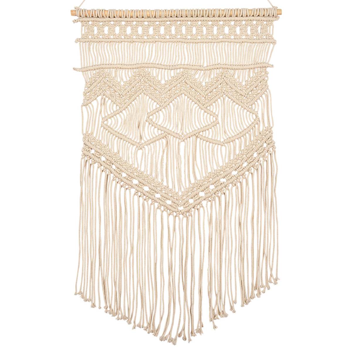 Soul Searcher Cream Macrame Wall Decor, 20x30