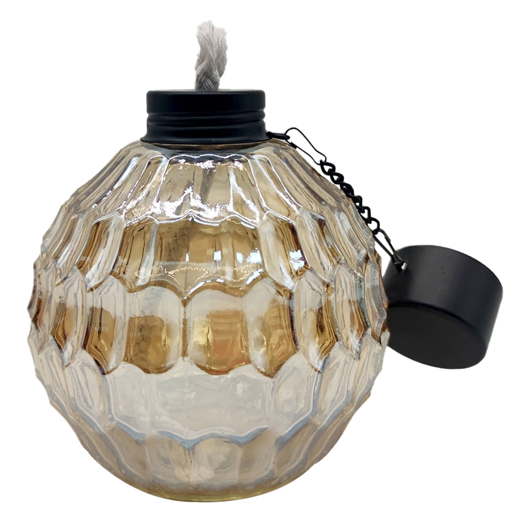 Amber Glass Table Torch, 5"