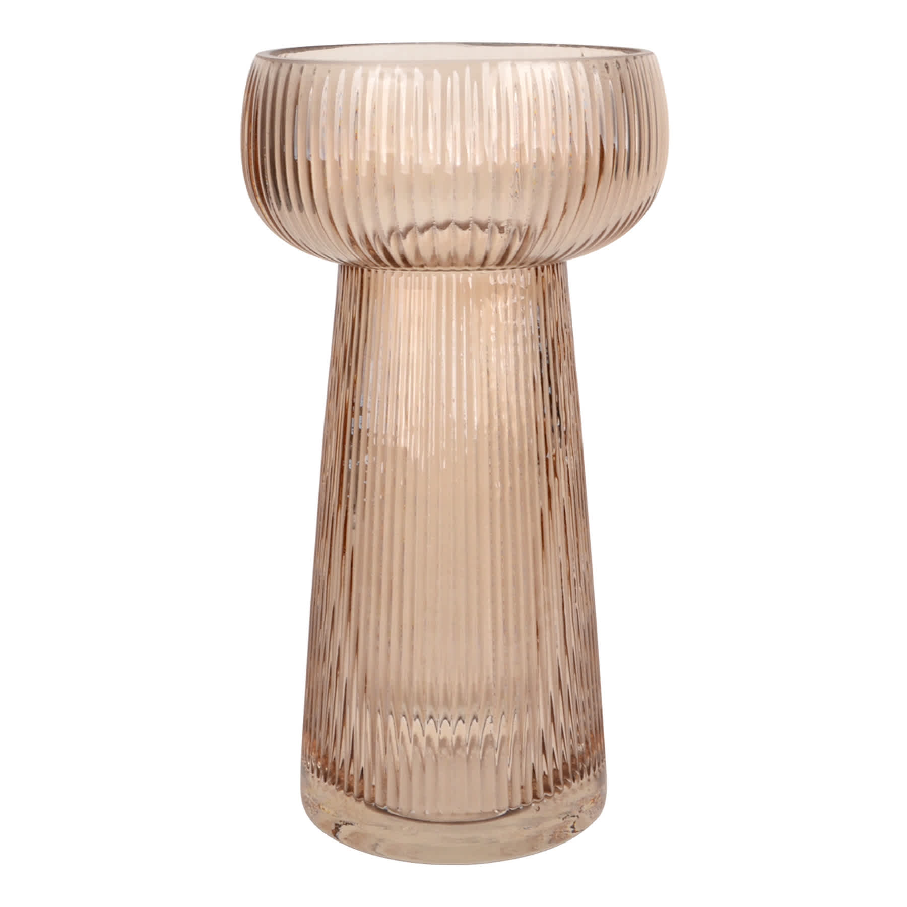 Willow Crossley Bubble Ribbed Glass Vase, 8"