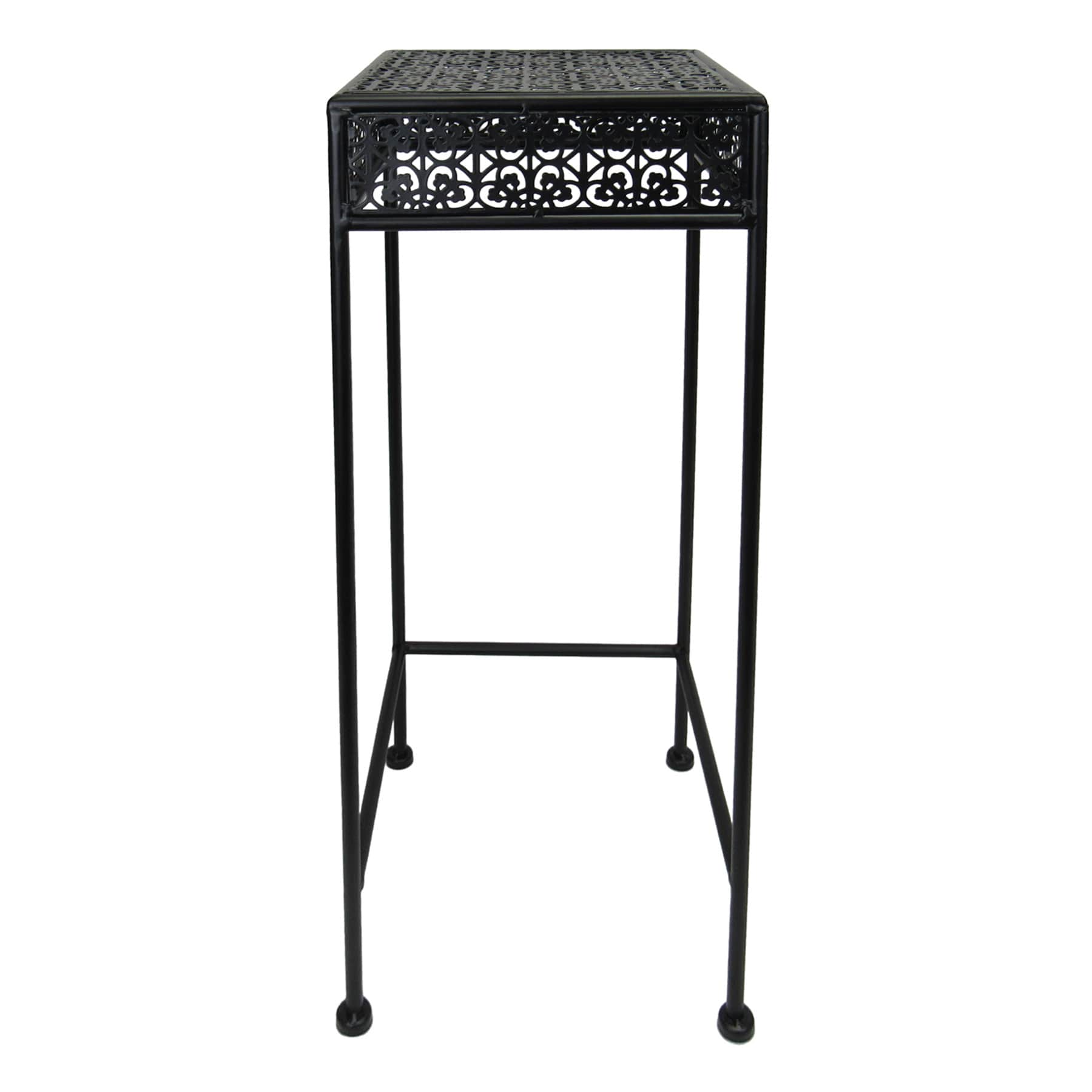 Black Metal Square Plant Stand, Medium