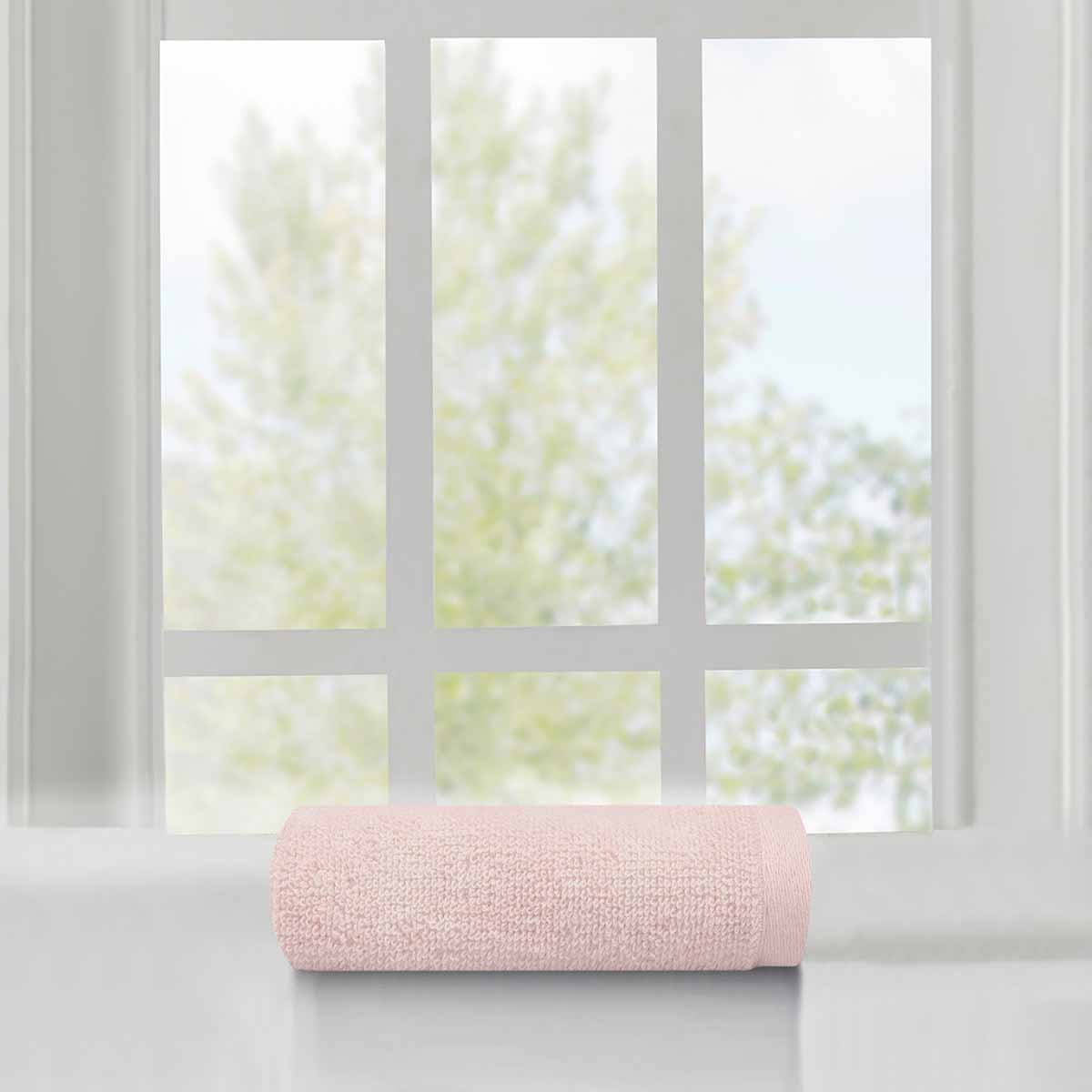 Honeybloom Plush Performance Pink Patterned Cotton Washcloth, 13"