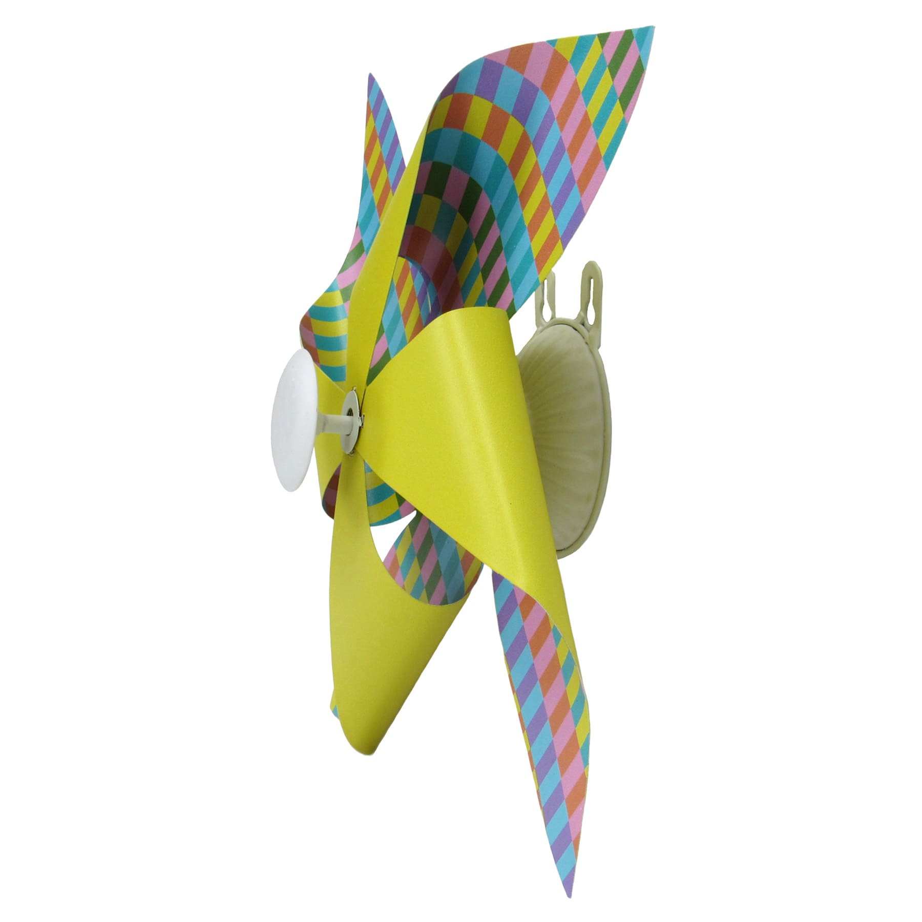 Oh Joy! Yellow Metal Spinning Pinwheel Wall Decor, 13"