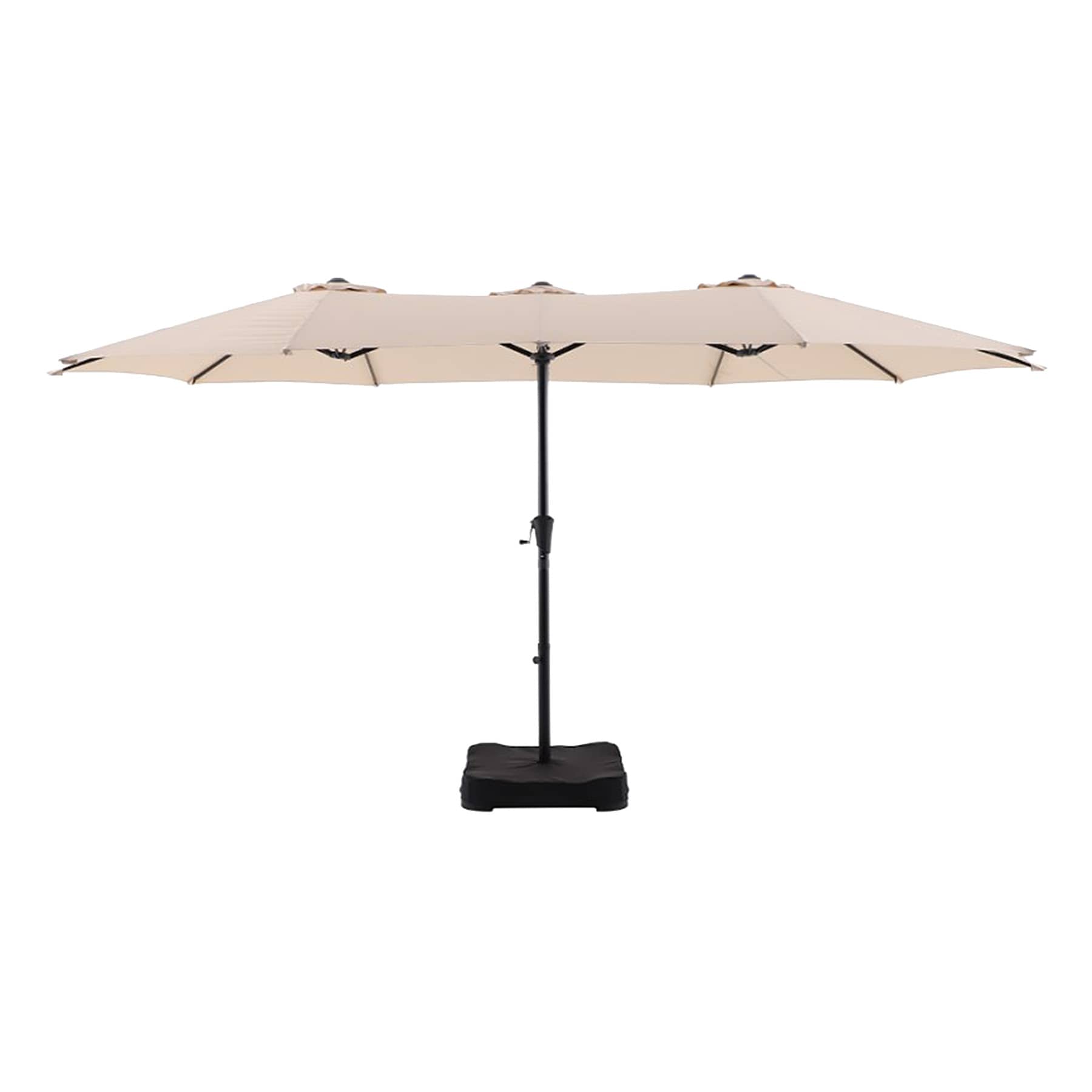 Steel Triple Vent Market Patio Umbrella, 15'