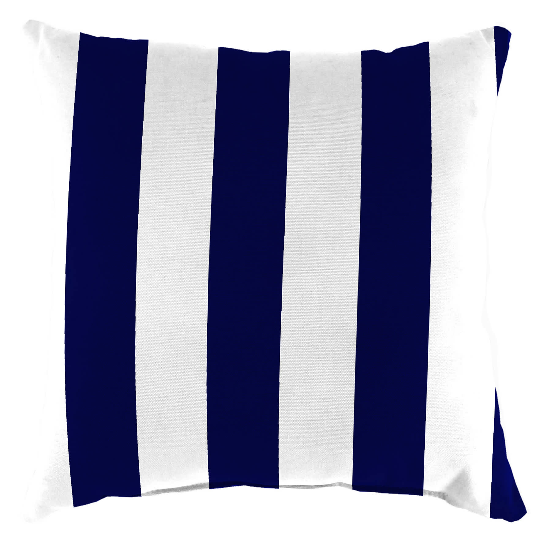 Providence Navy Blue Awning Stripe Oversized Square Outdoor Throw Pillow, 20"
