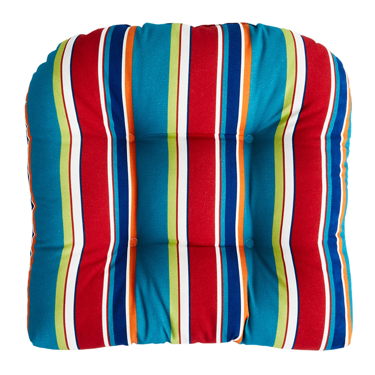 Alvarado Stripe Outdoor Wicker Seat Cushion
