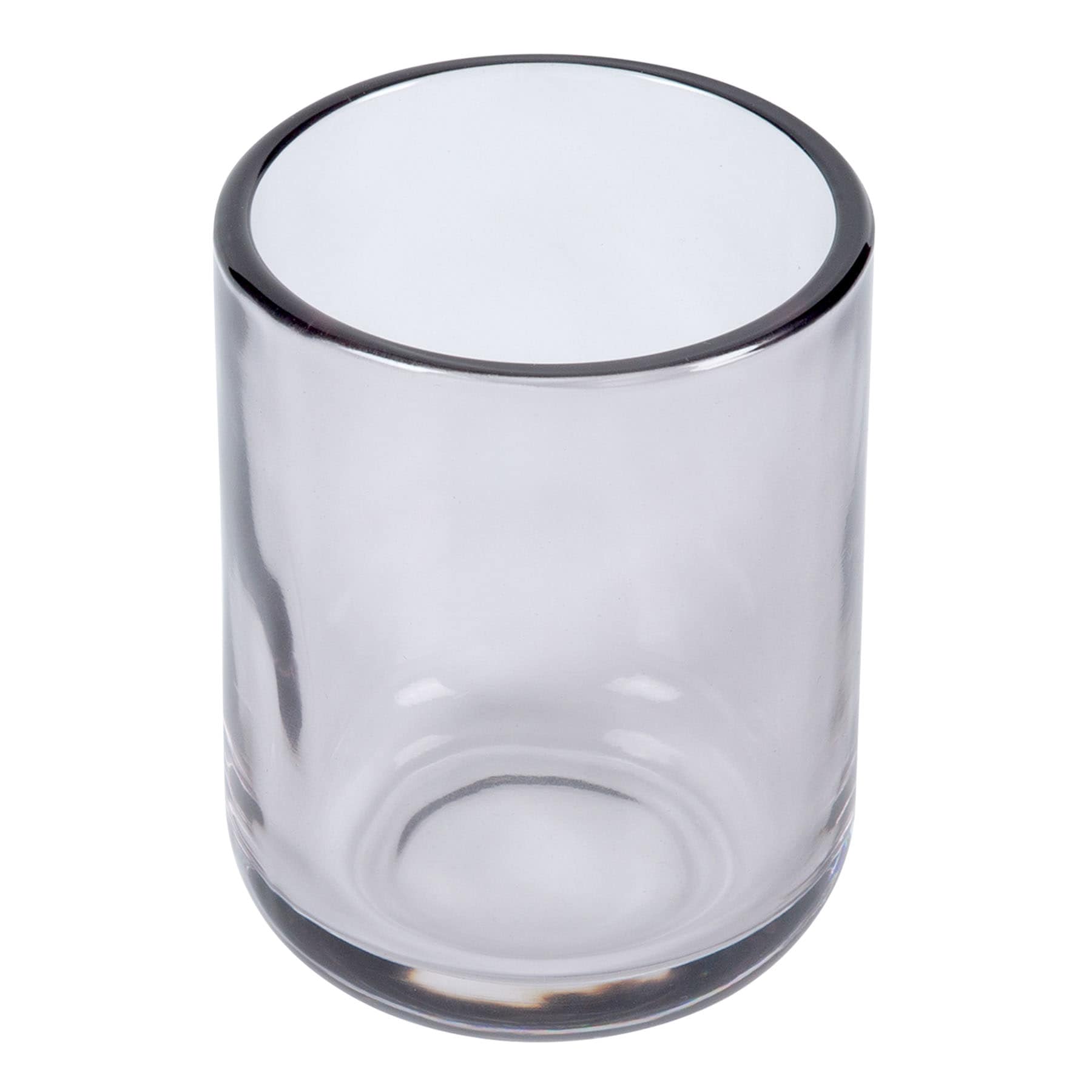 Found & Fable Jasper Grey Glass Tumbler, 4"