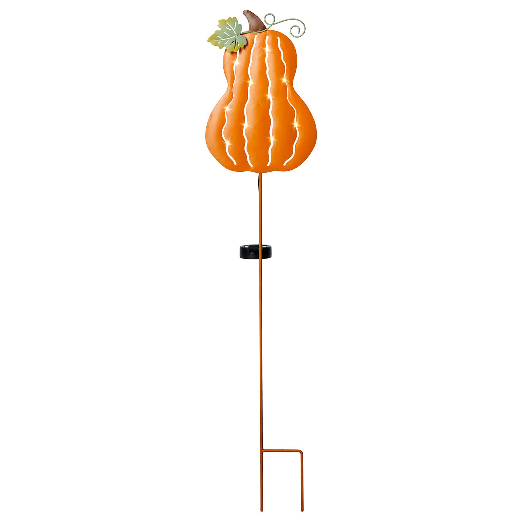 Homespun Harvest Solar Lit Pumpkin Yardstake, 36"