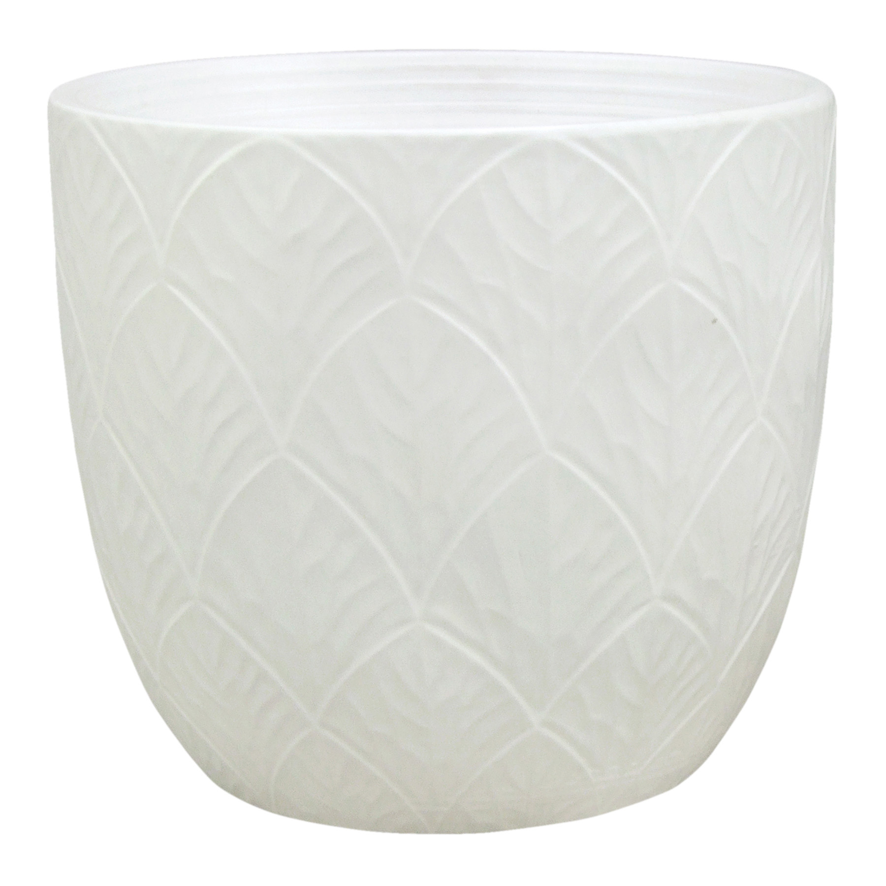 Found & Fable Indoor Sally White Planter, Large