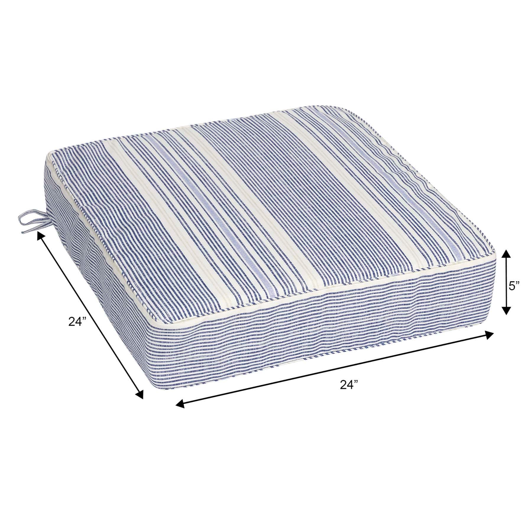 Calisto Pinstripe Outdoor Deep Seat Cushion