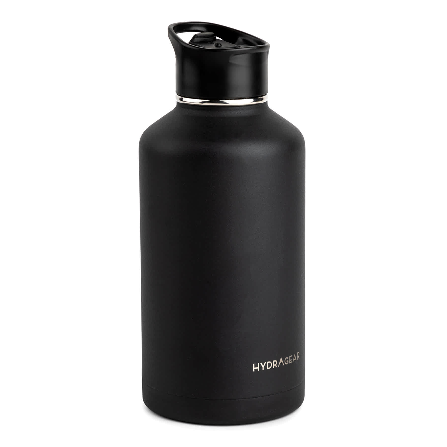Hydragear Black Powder-Coated Timber Bottle, 64oz