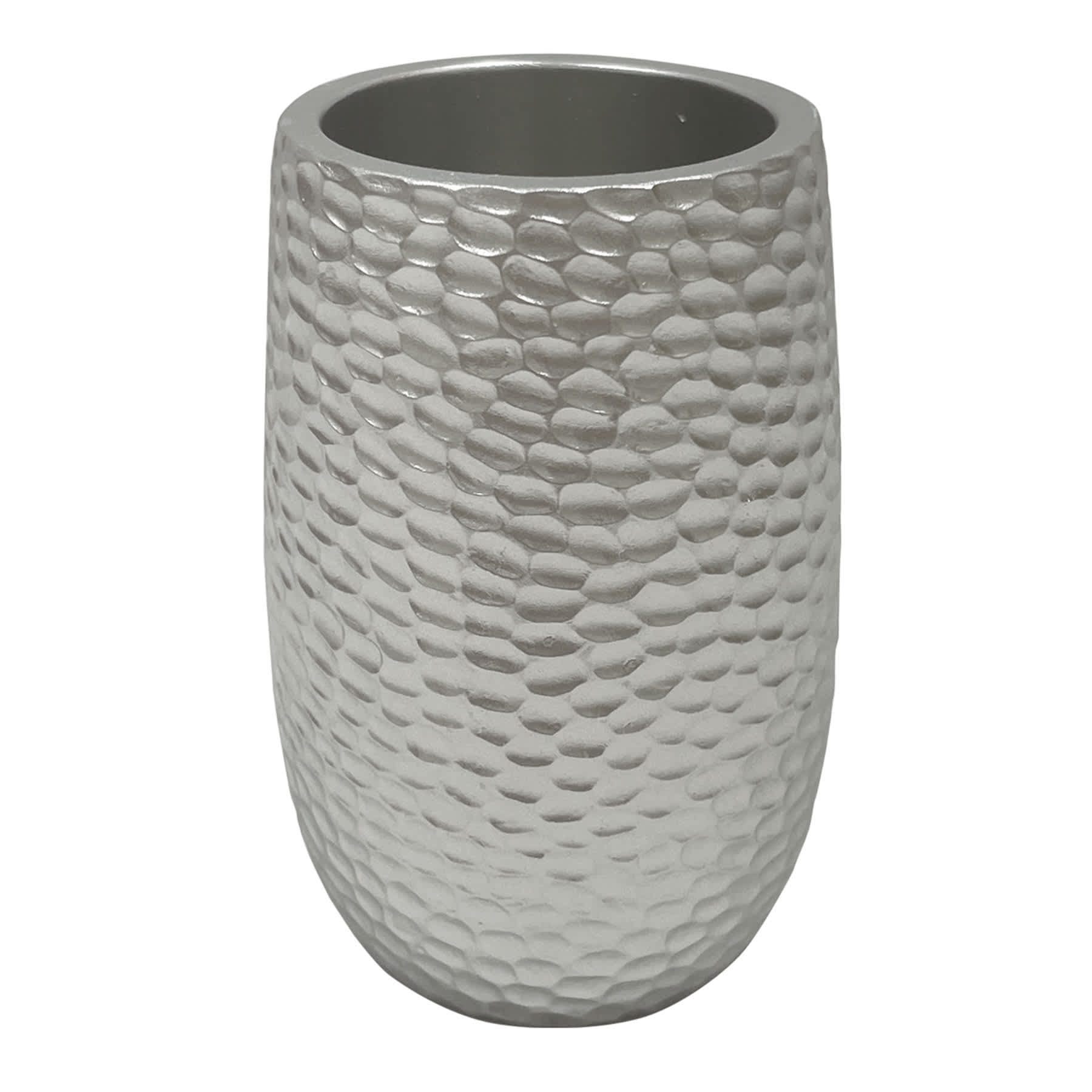 Found & Fable Silver Hammered Tumbler, 4.5"