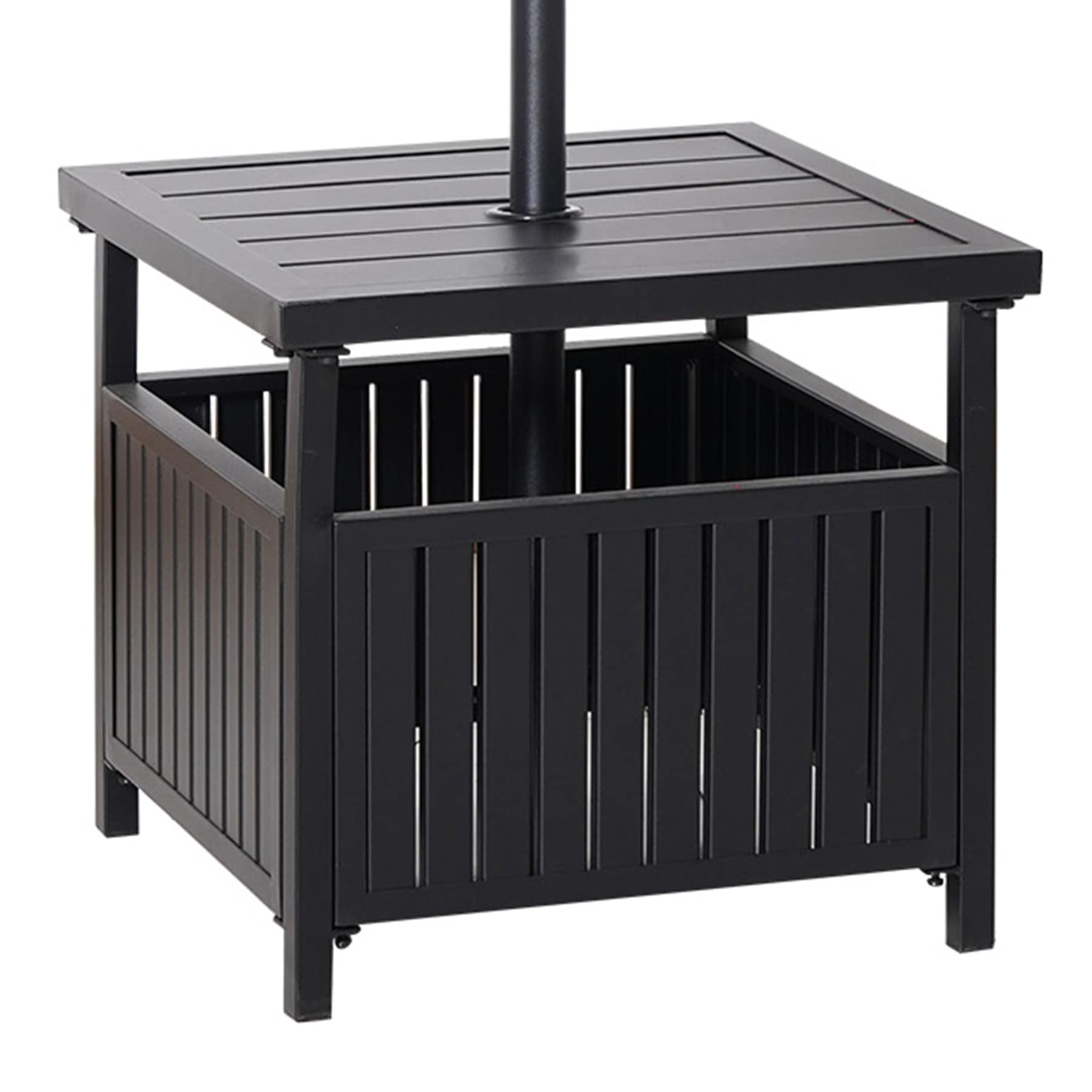 Grammercy Umbrella Patio Table, Black