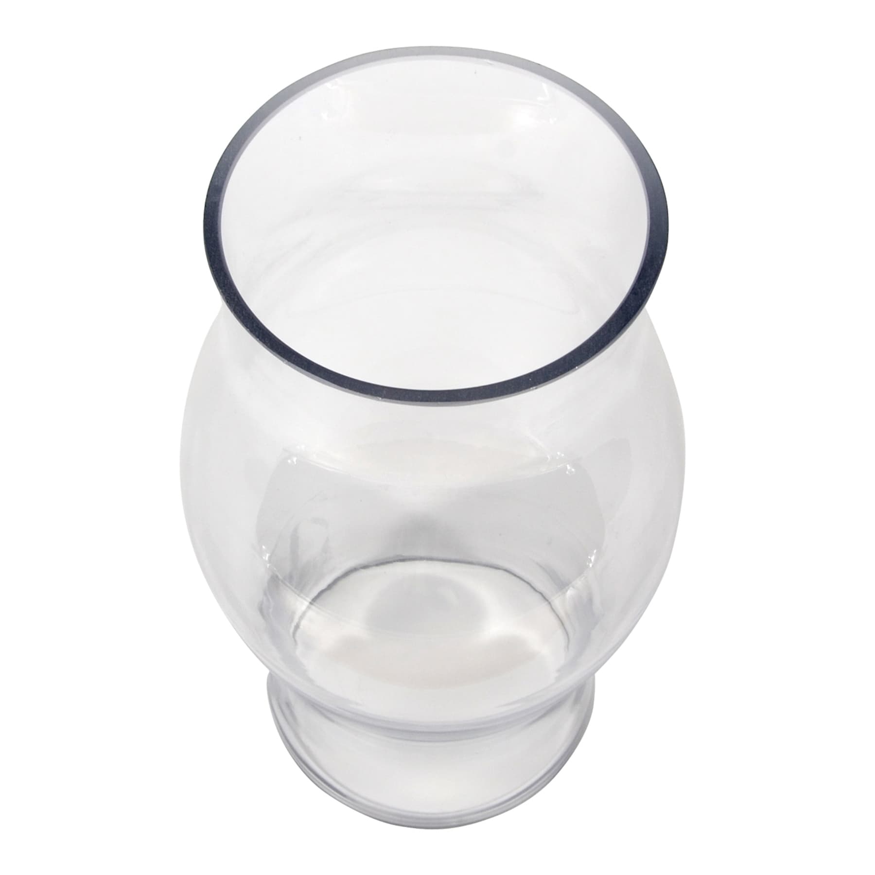 Clear Glass Open Ended Hurricane, 8.7"