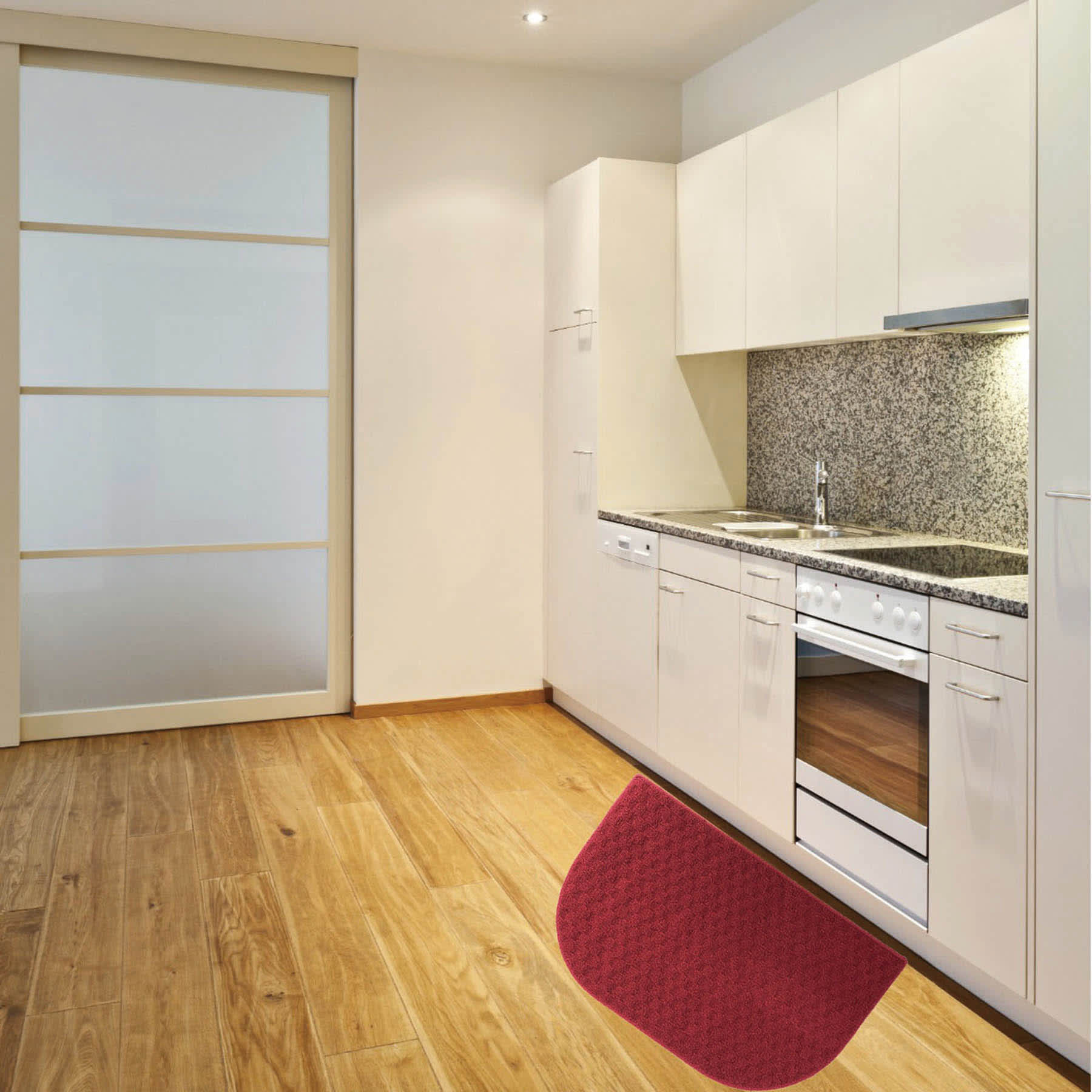 Plaza Red Tufted Kitchen Mat, 24x40