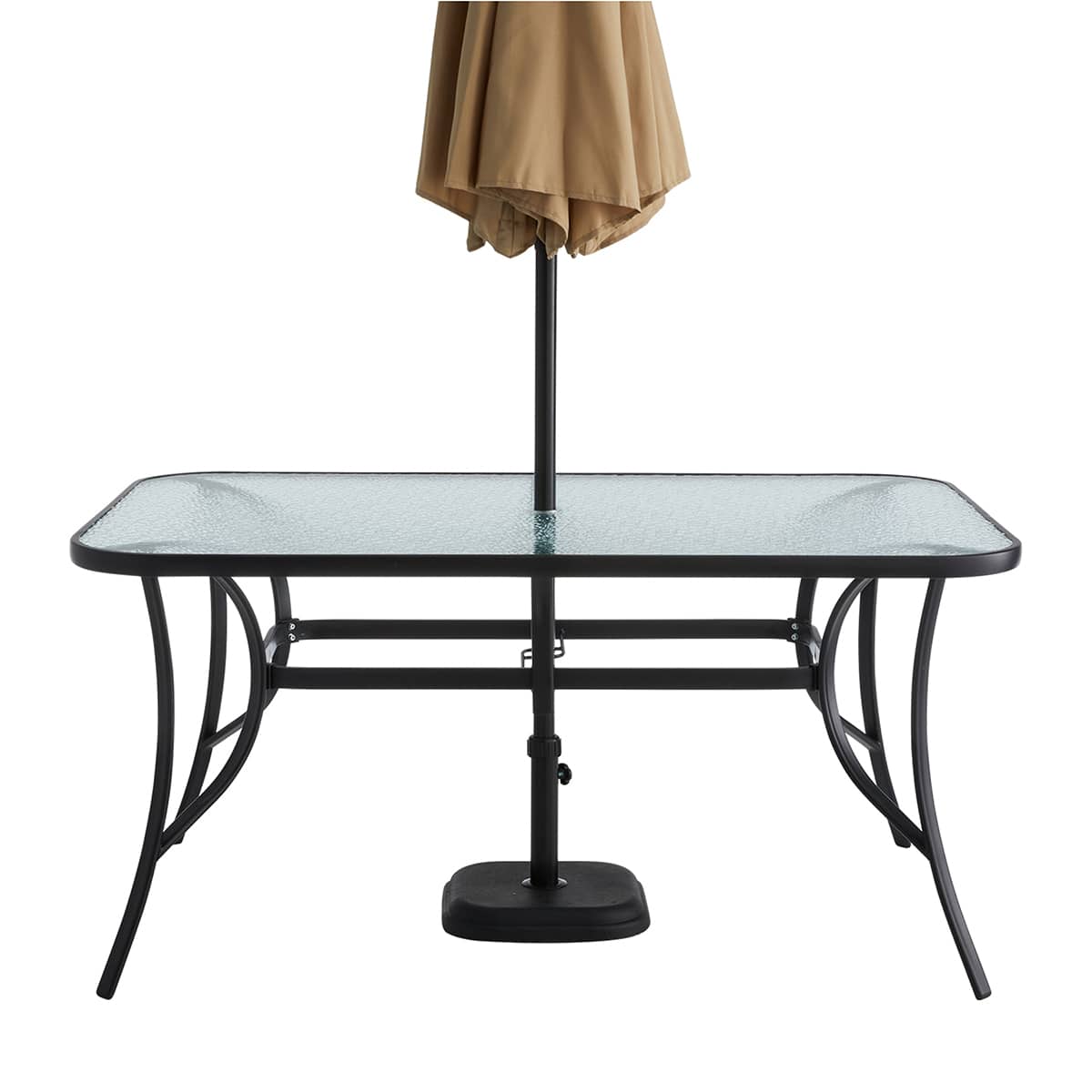 Woodhill Rectangle Patio Dining Table, Black
