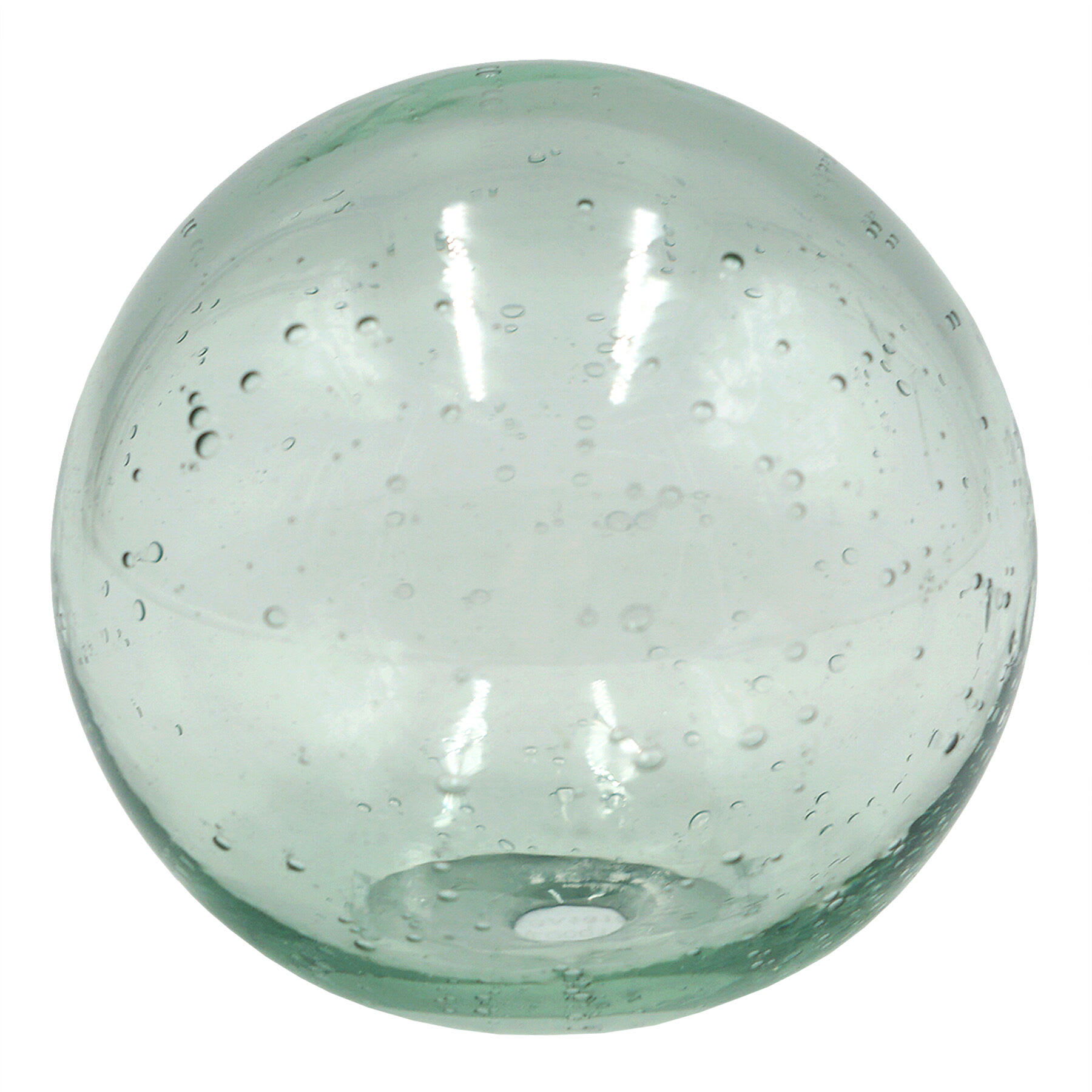 Green Bubble Recycled Glass Ball, 4"