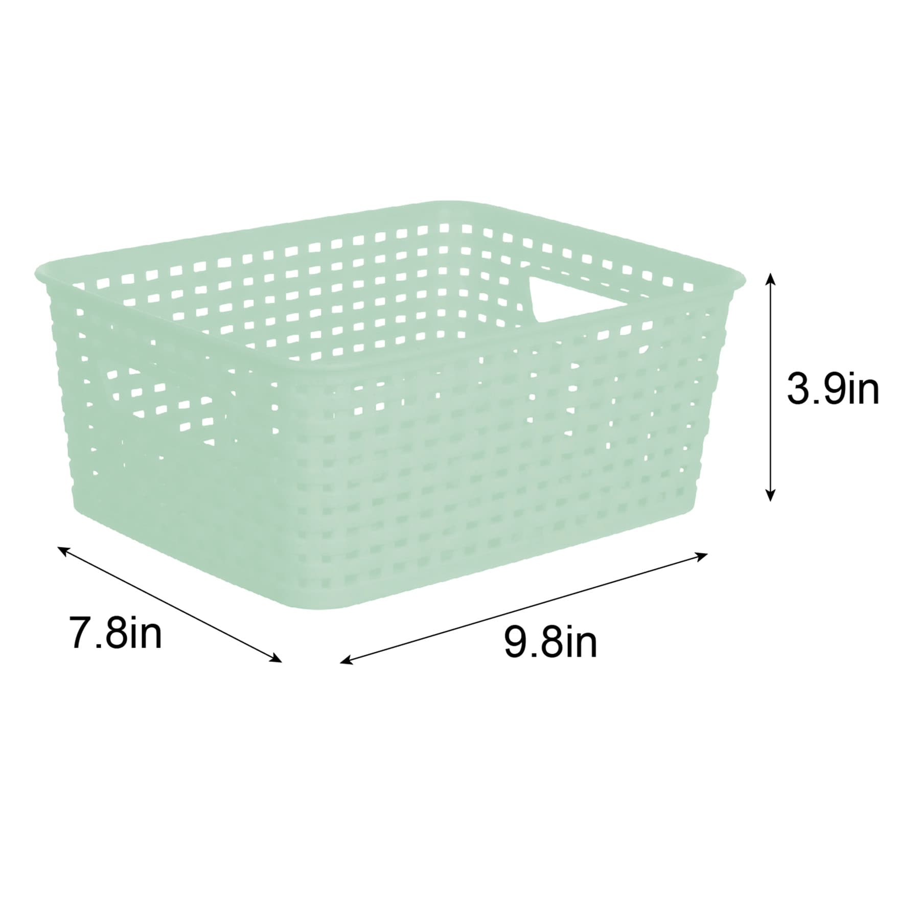 Mint Crossover Weave Storage Basket, Small
