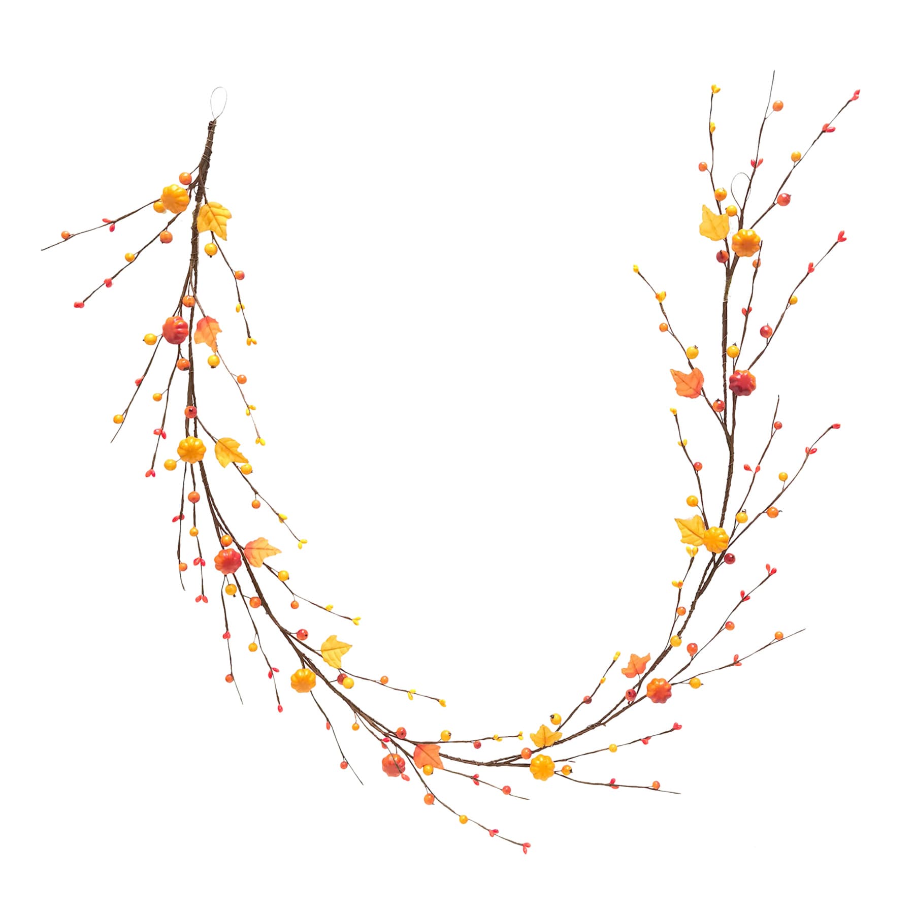 Mini Orange Pumpkin Garland, 60"
