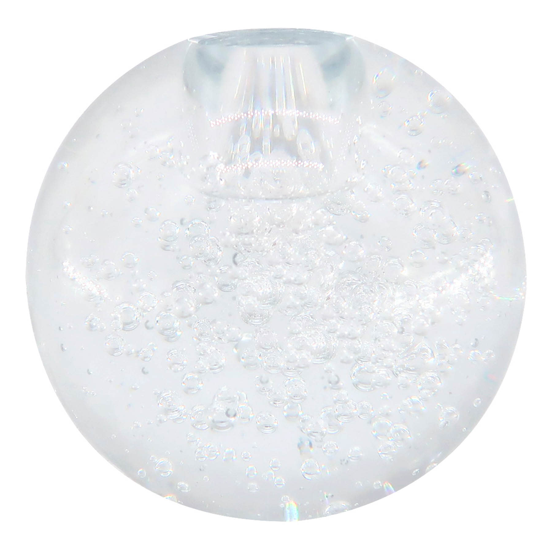 Clear Crystal Ball Taper Candle Holder, 3"
