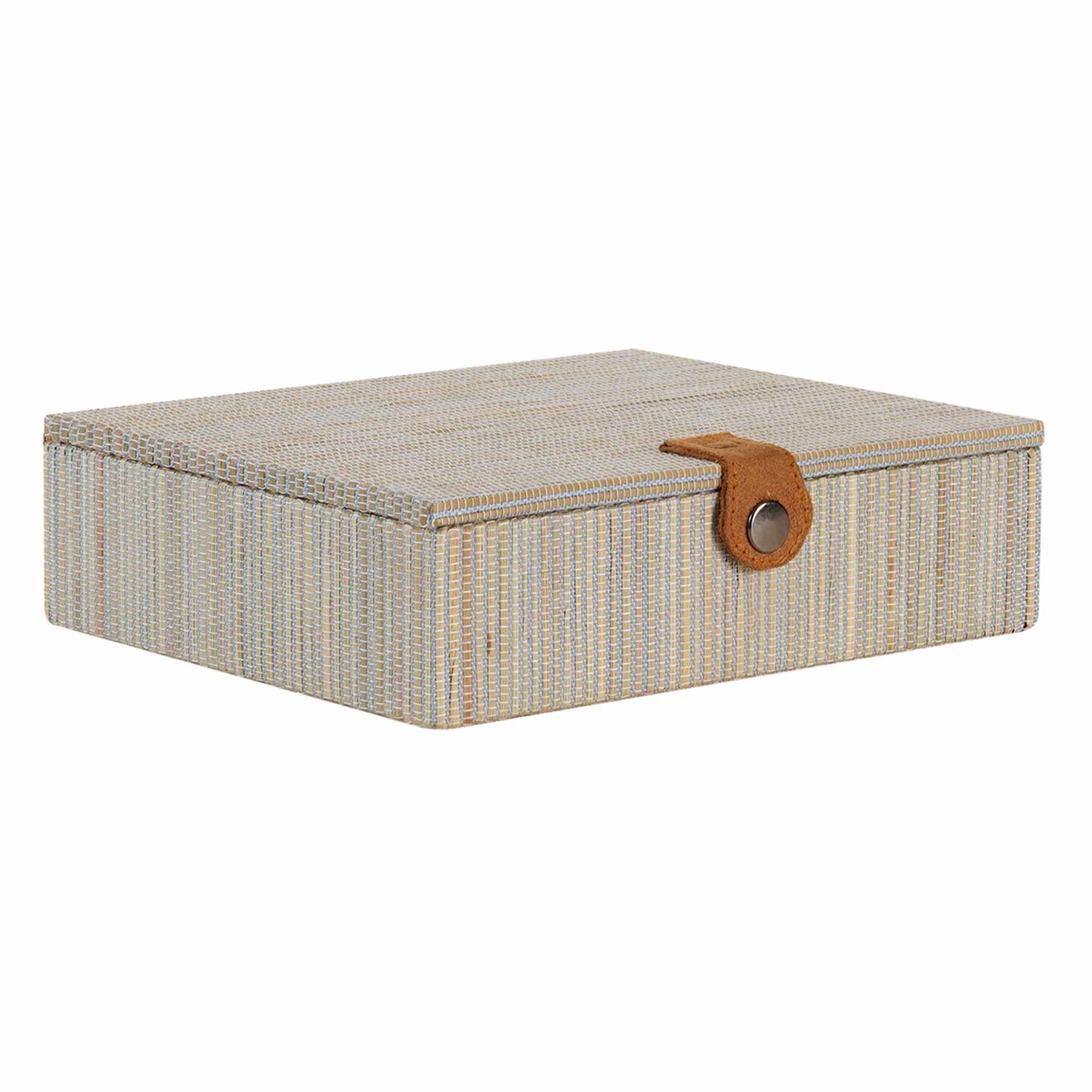 Ty Pennington Natural Seagrass Decorative Box with Button Handle, Small