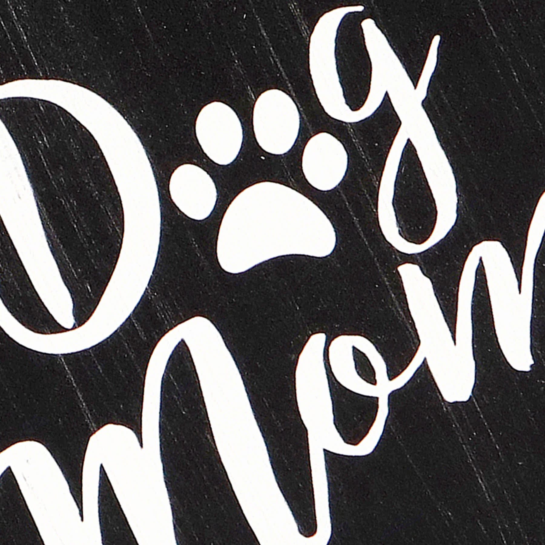 Dog Mom Black Wood Sign, 5"
