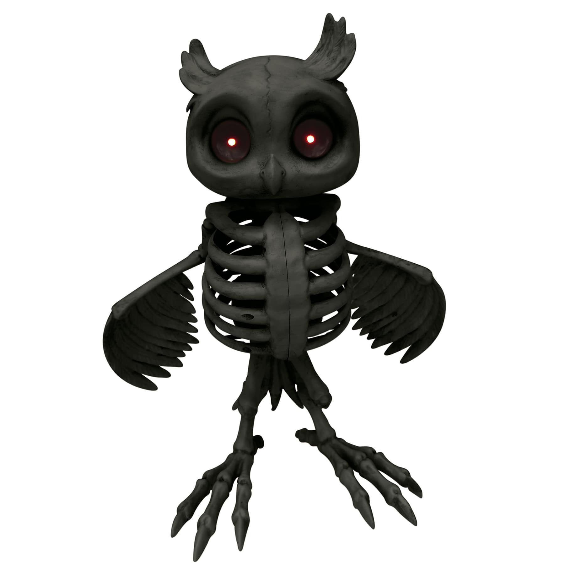 Midnight Shadows Light Sound Black Skeleton Owl