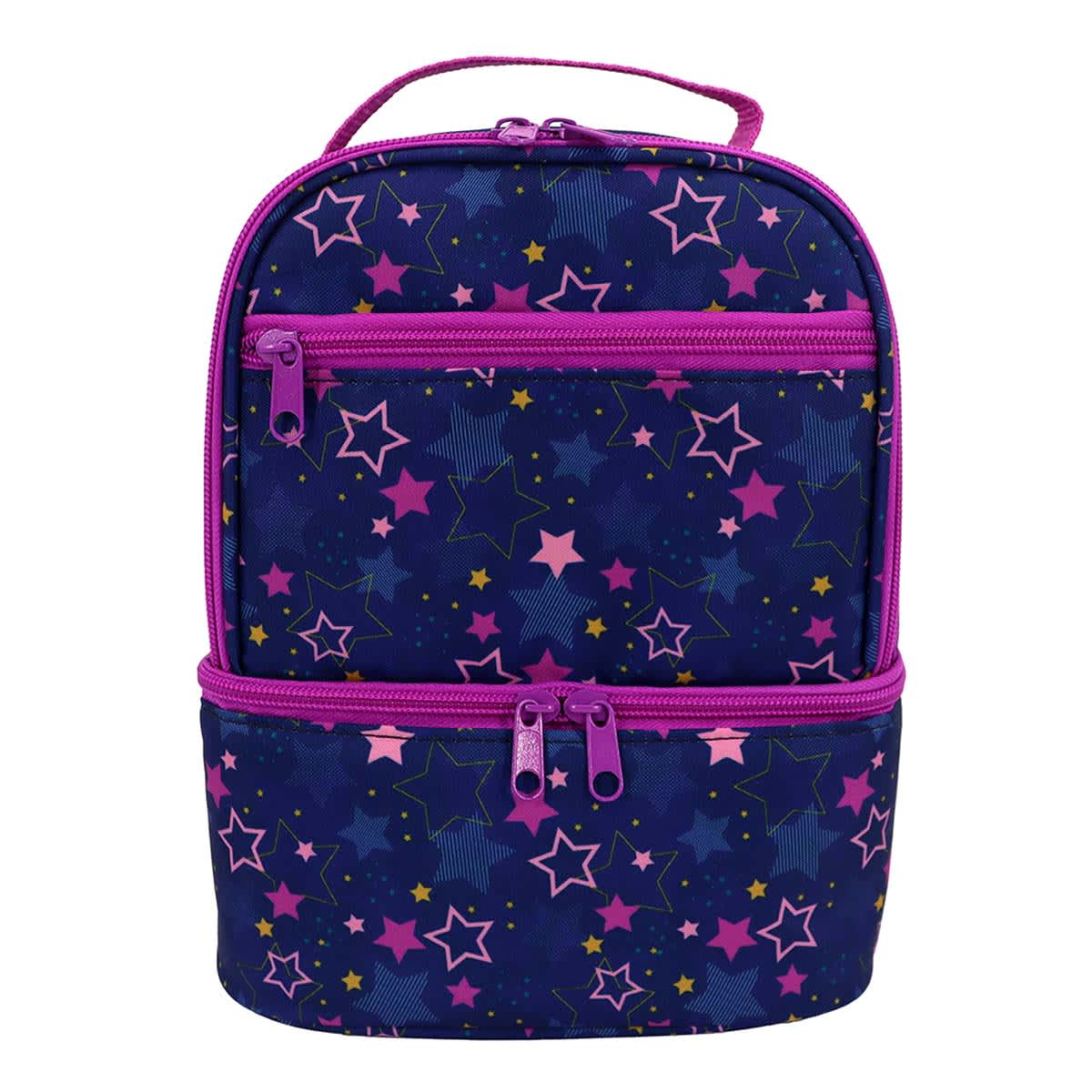 Purple Stars Kids Insulated Lunch Box