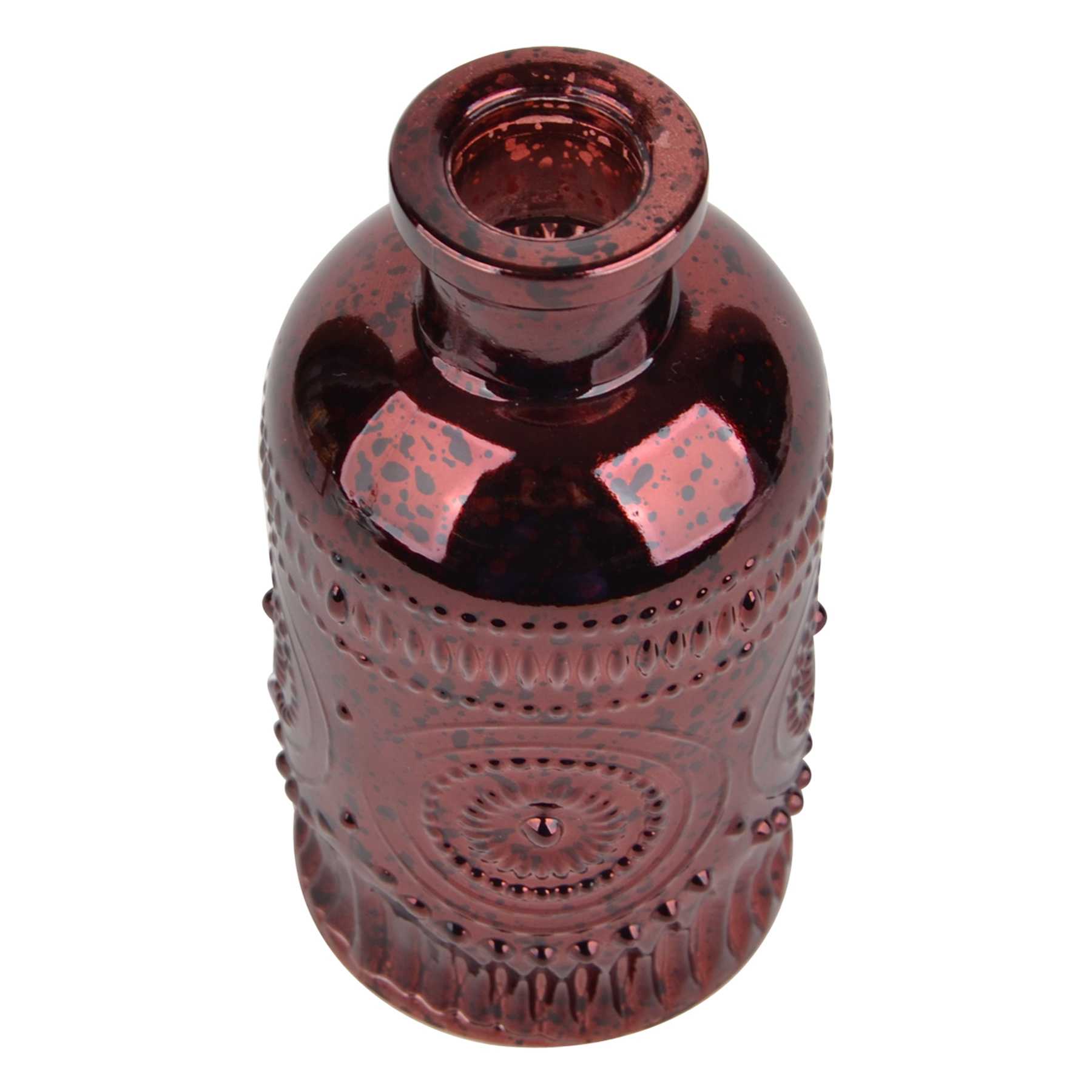 Red Mercury Glass Bud Vase, 3.5"
