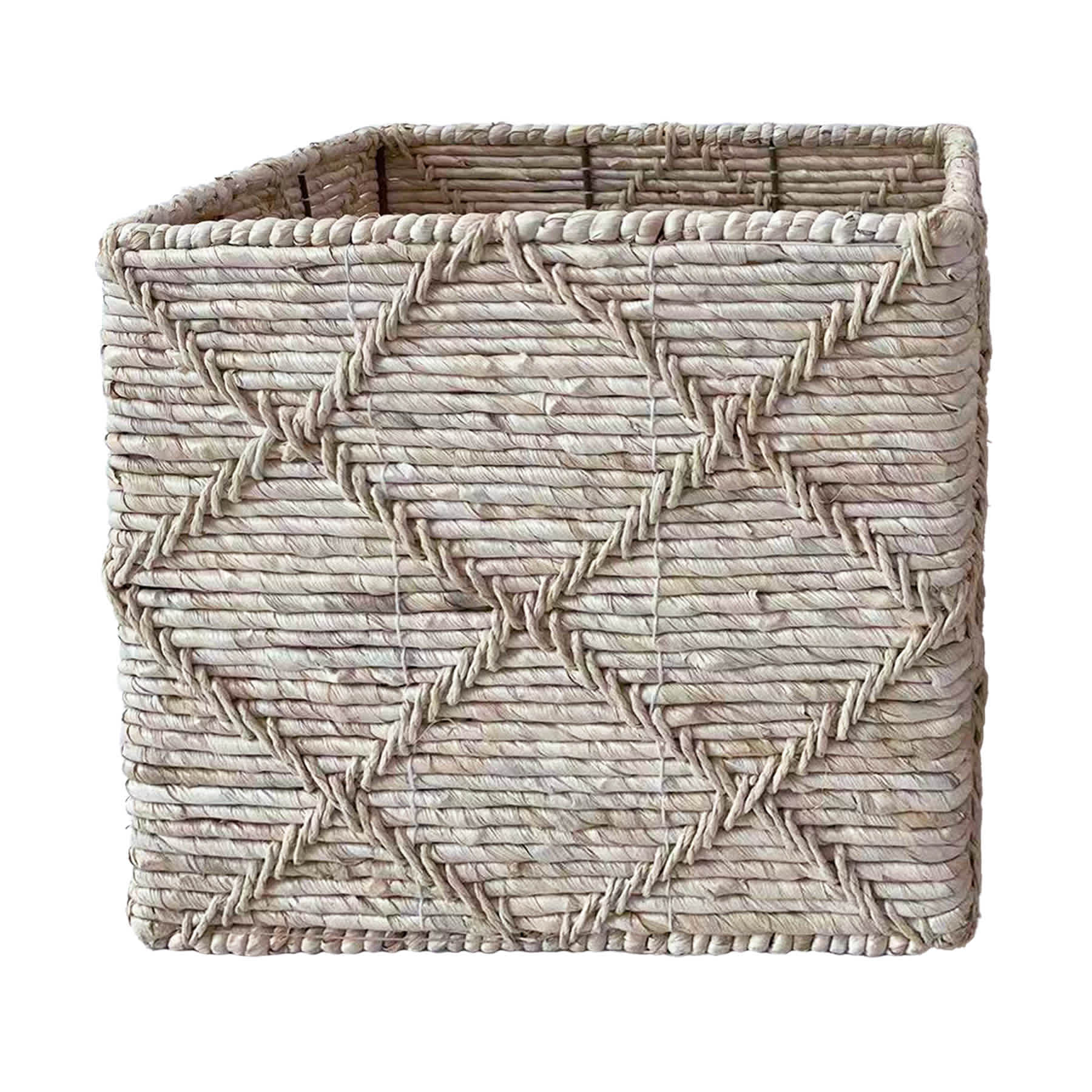 Diamond Weave Square Maize Storage Bins, 13"