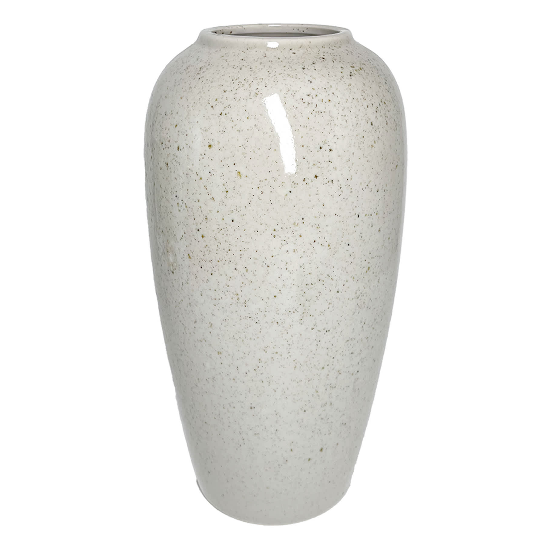 Green Ceramic Vase, 11"