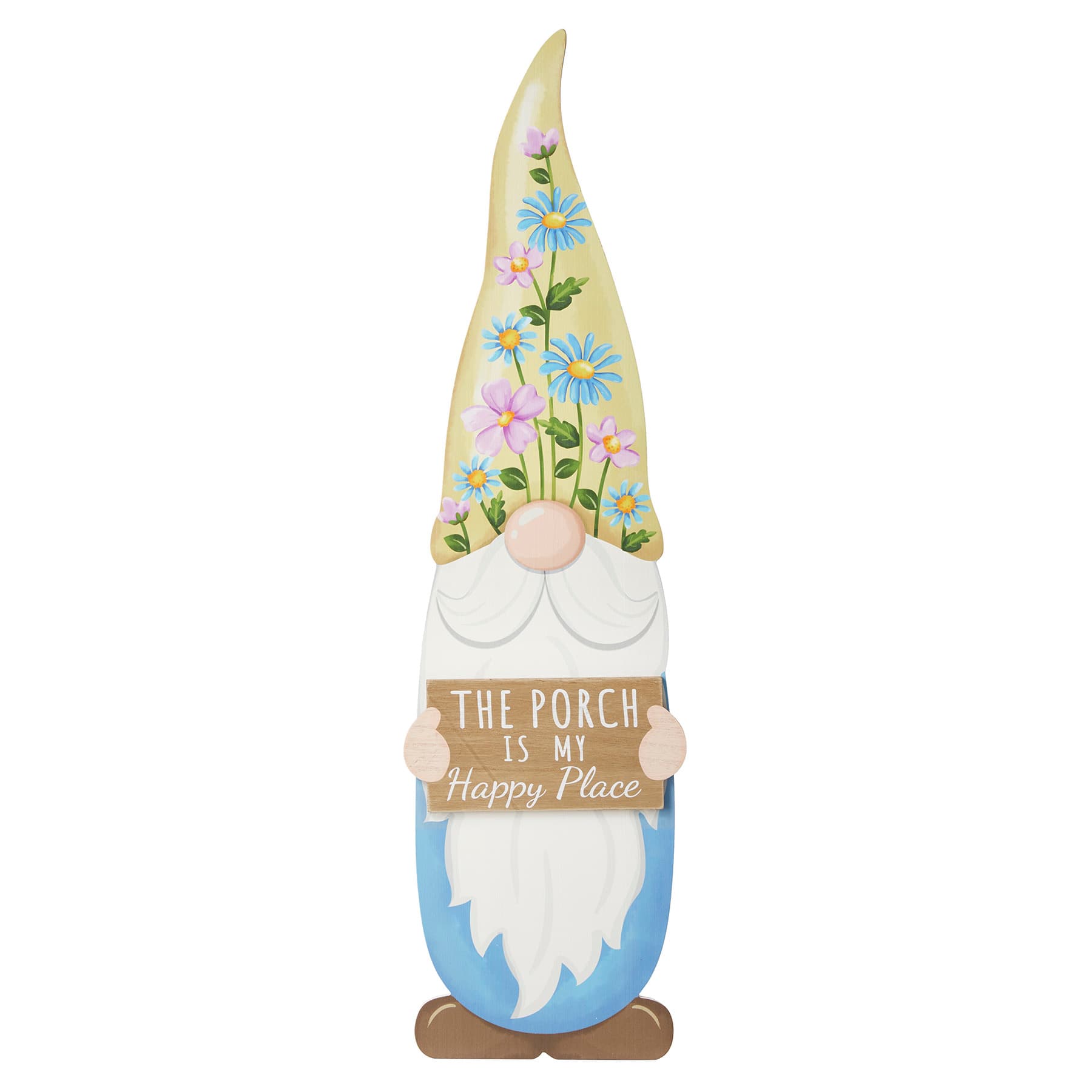 Gnome Outdoor Porch Leaner Sign, 36"