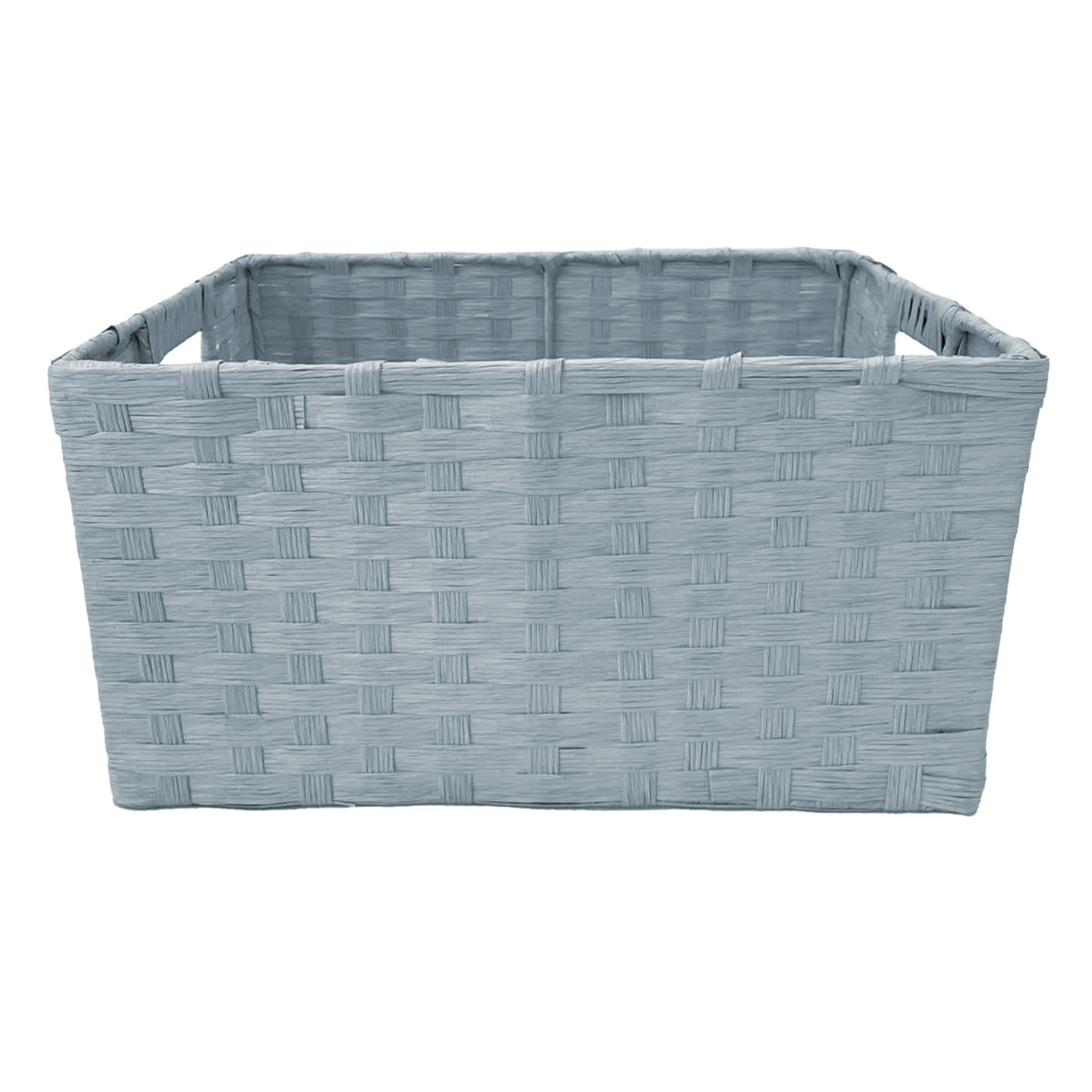 Blue Paper Rope Rectangle Storage Basket, Large
