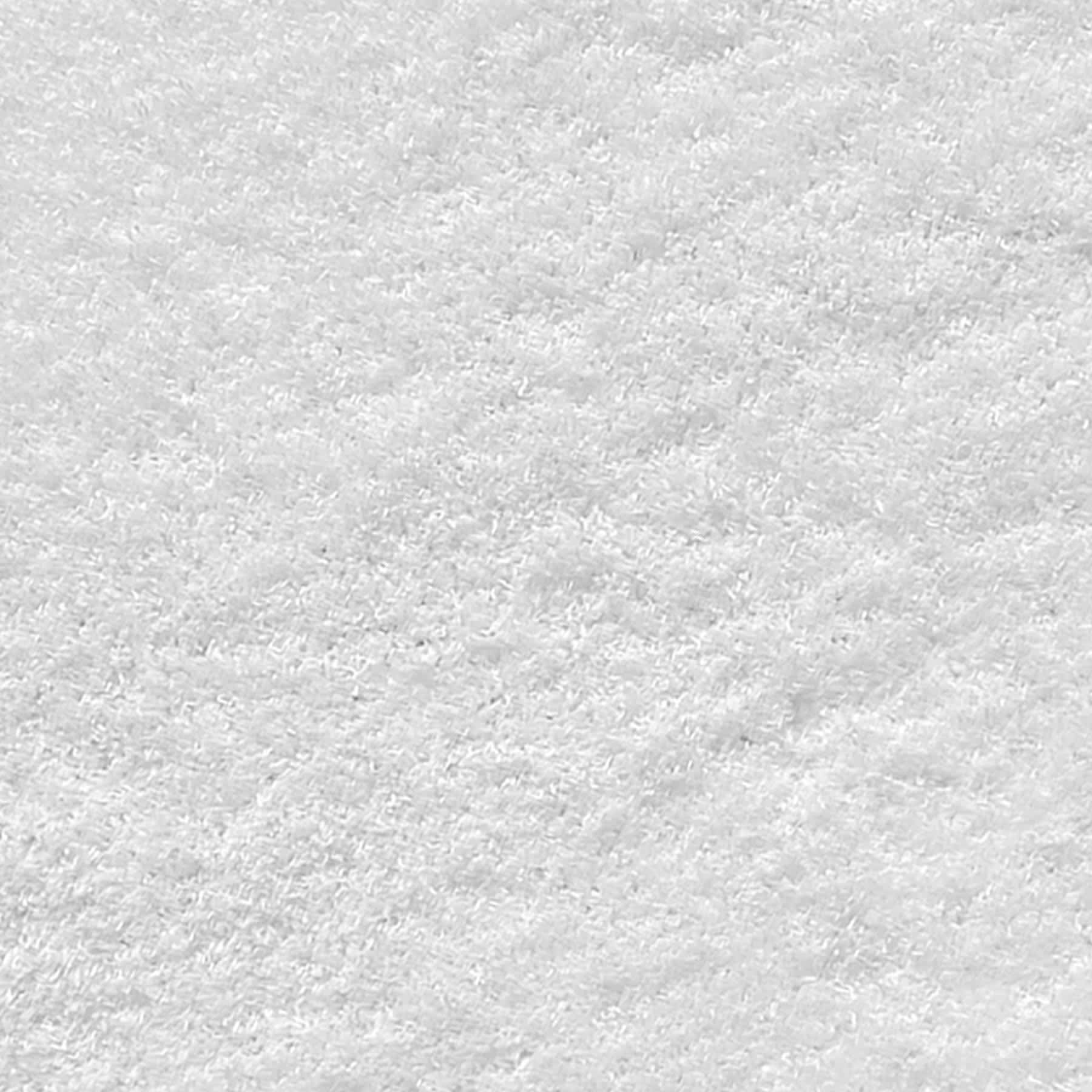White Shag Bath Rug, 16x24