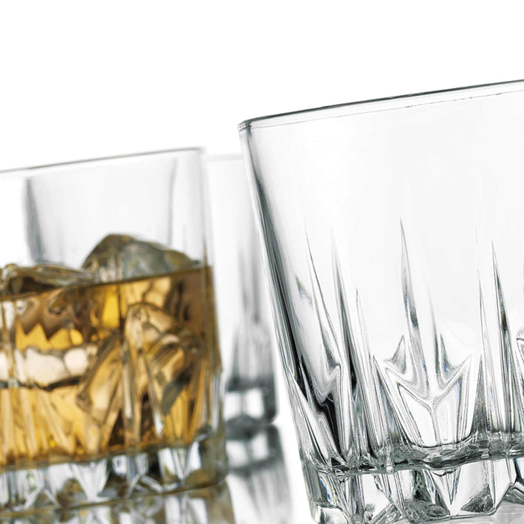 Set of 4 Diamante Double Old Fashioned Glasses, 13oz