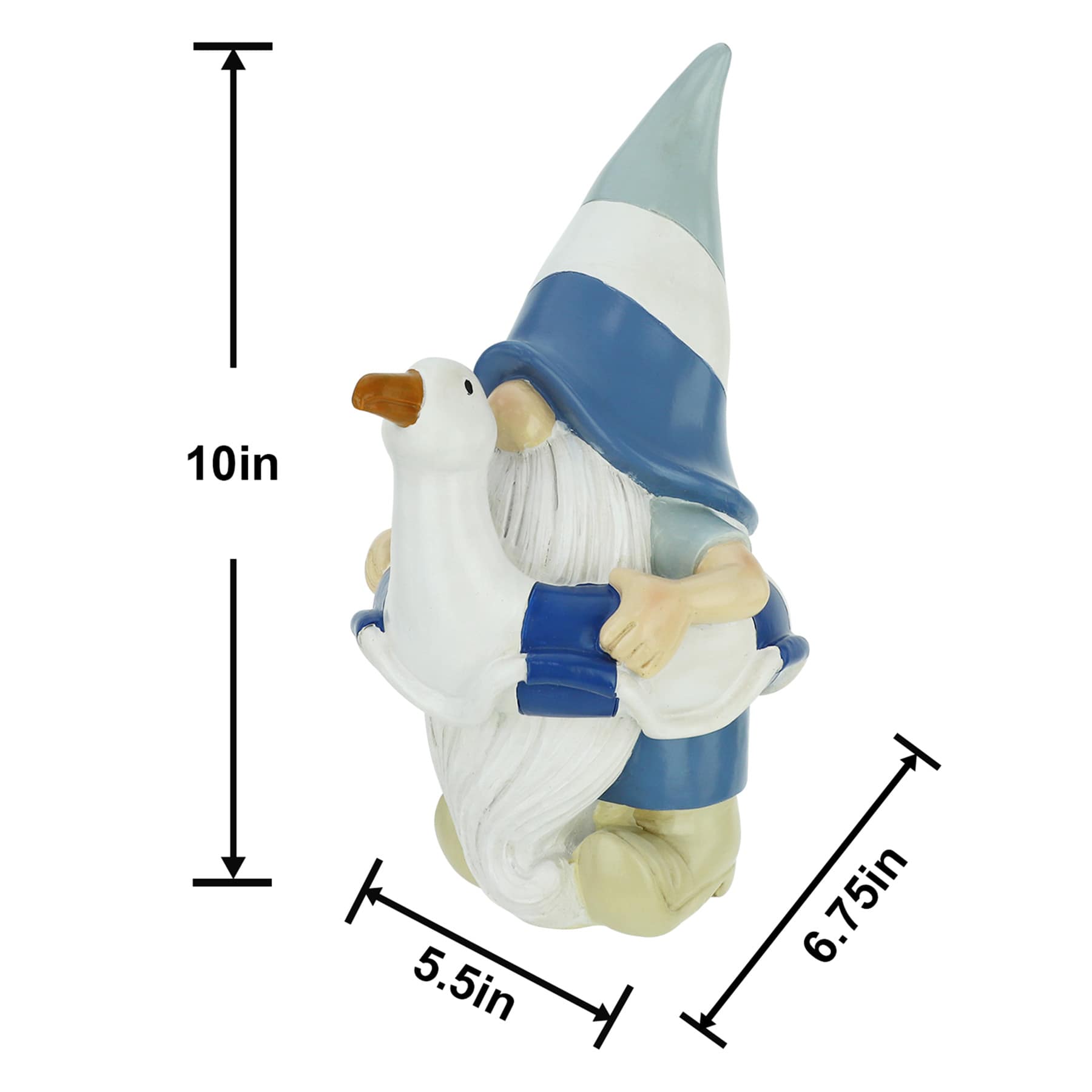 Swimming Gnome Outdoor Garden Statue, 10"