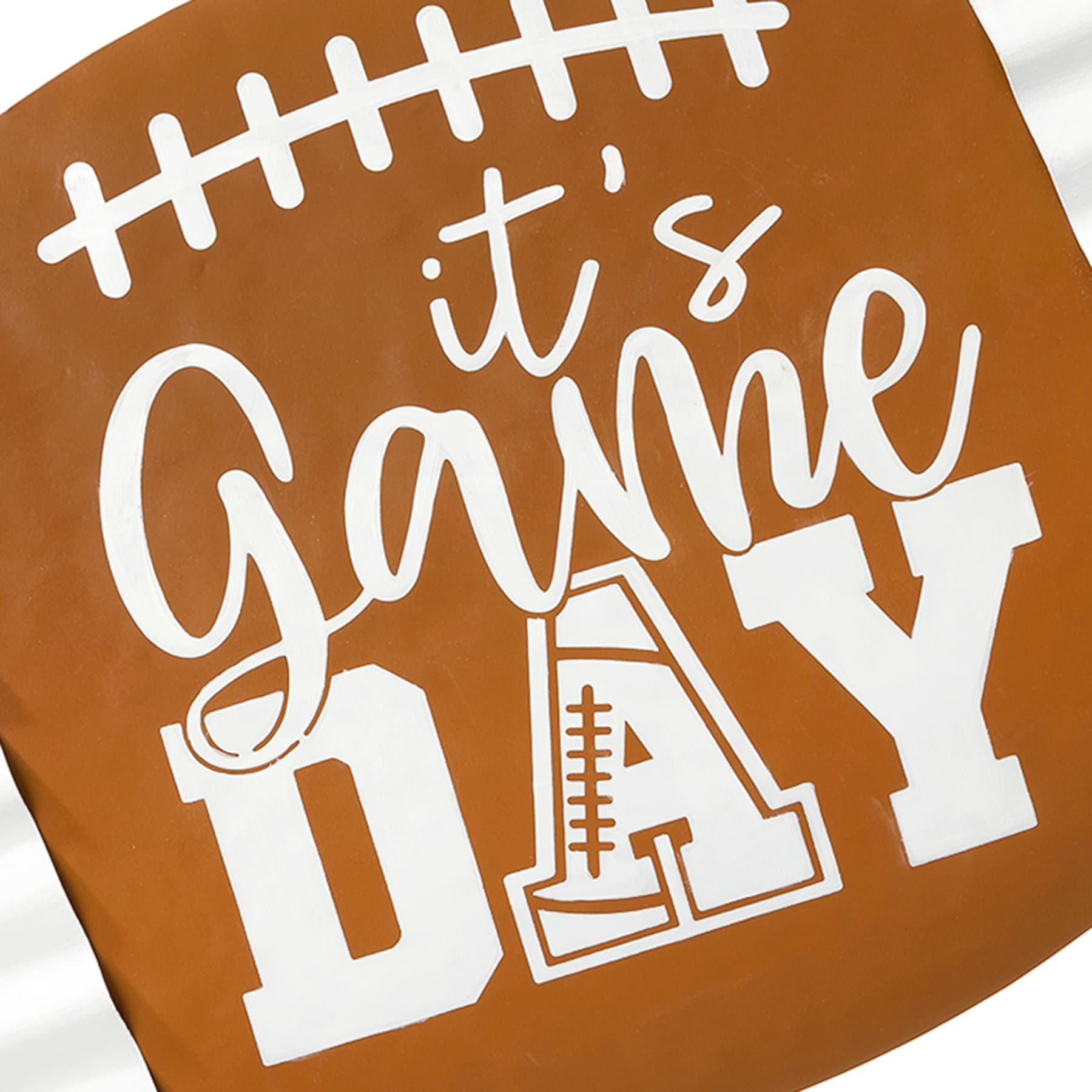 It's Game Day Metal Football Yard Stake, 23.8"