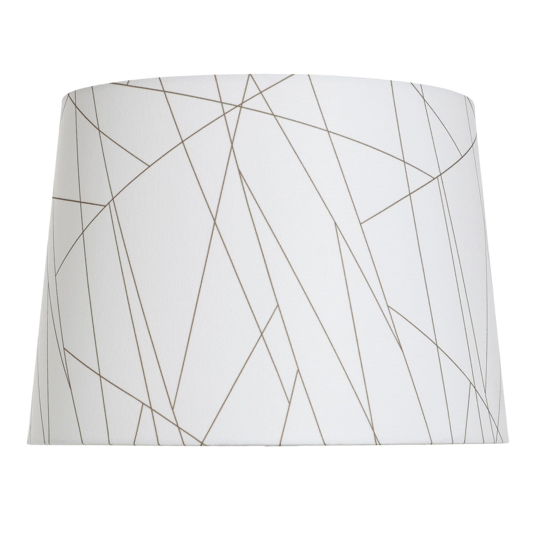 Gold & White Linen Blend Medium Table Lamp Shade, 14x12x10