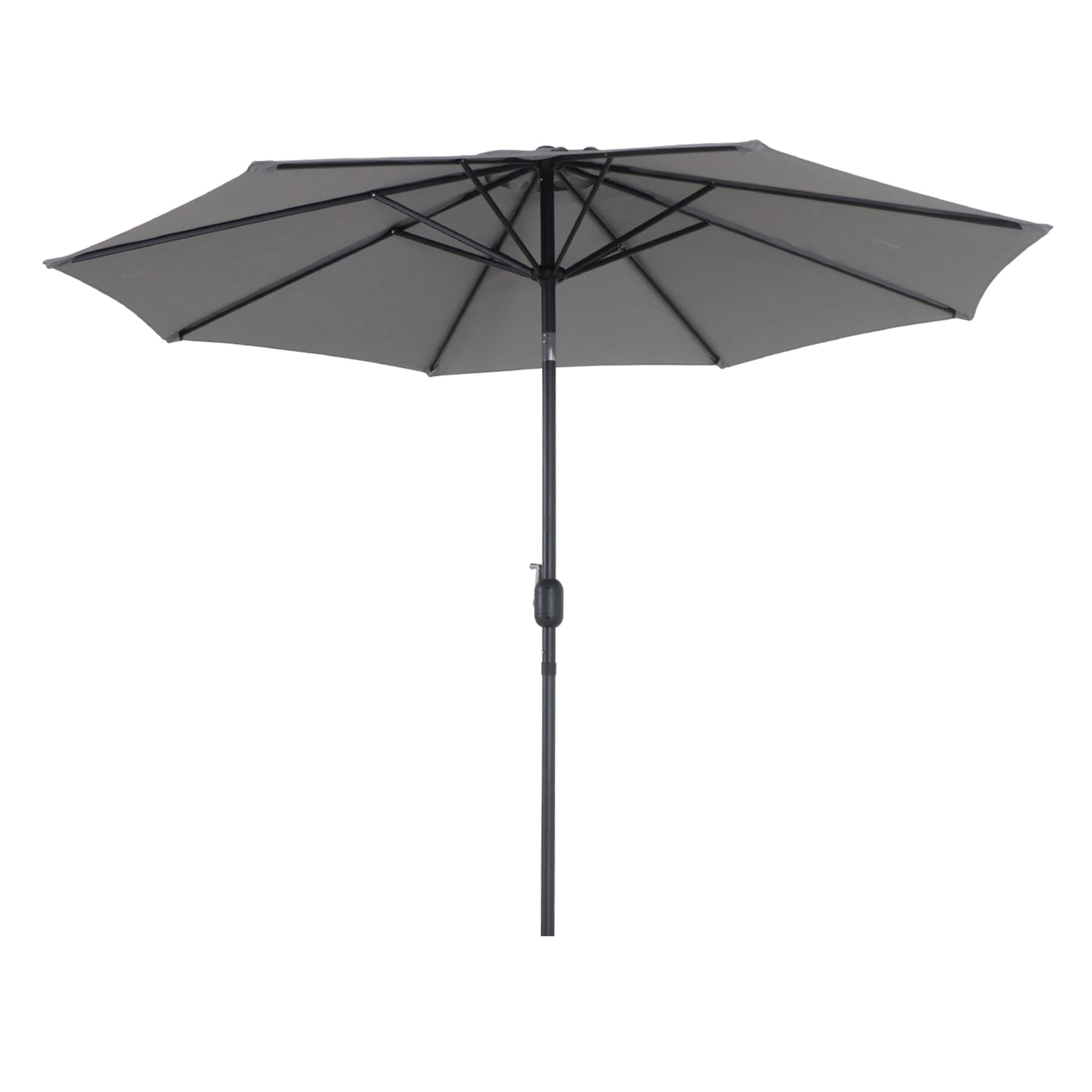 Grey Crank & Tilt Round Patio Umbrella, 9'