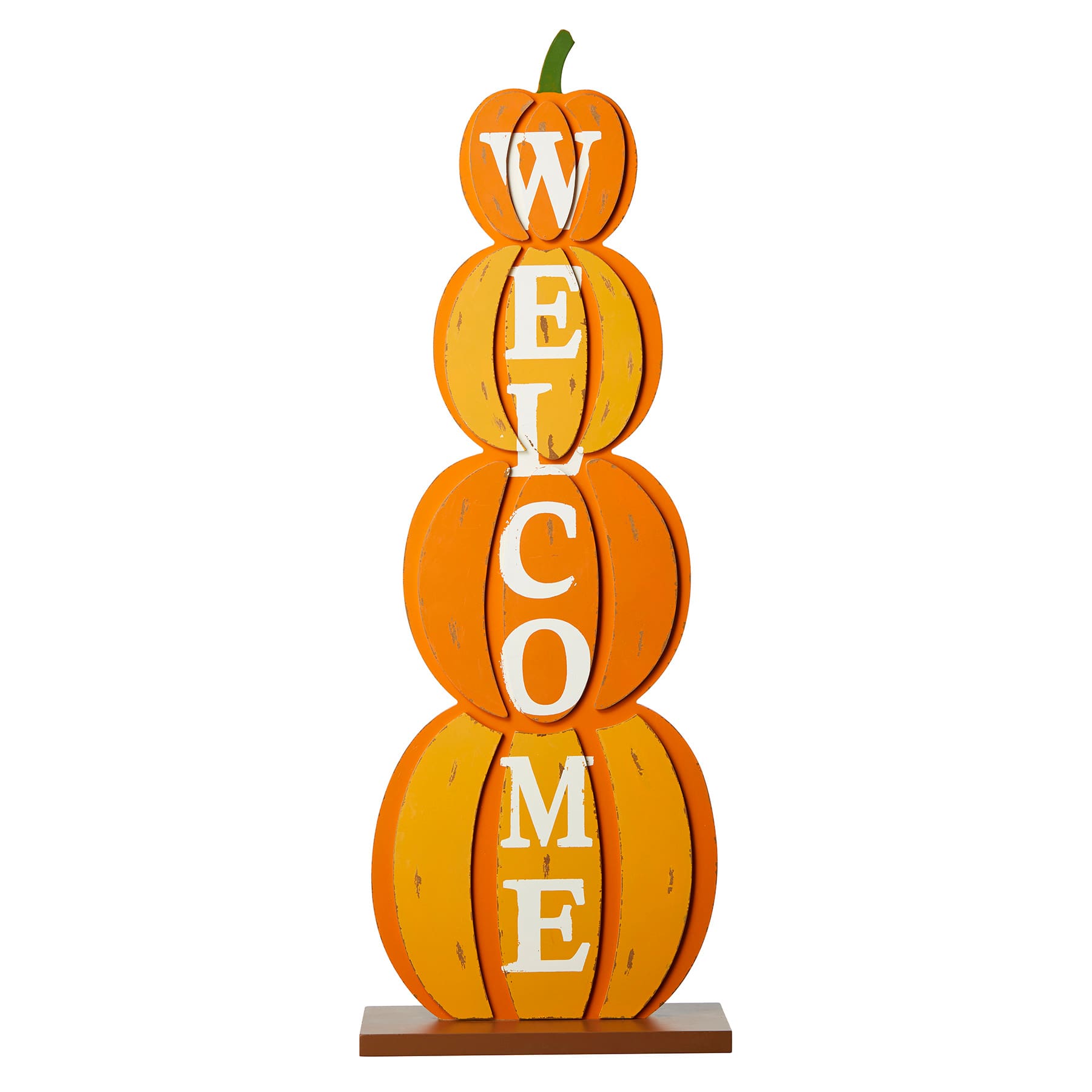 Homespun Harvest Welcome Pumpkin Stand, 36"
