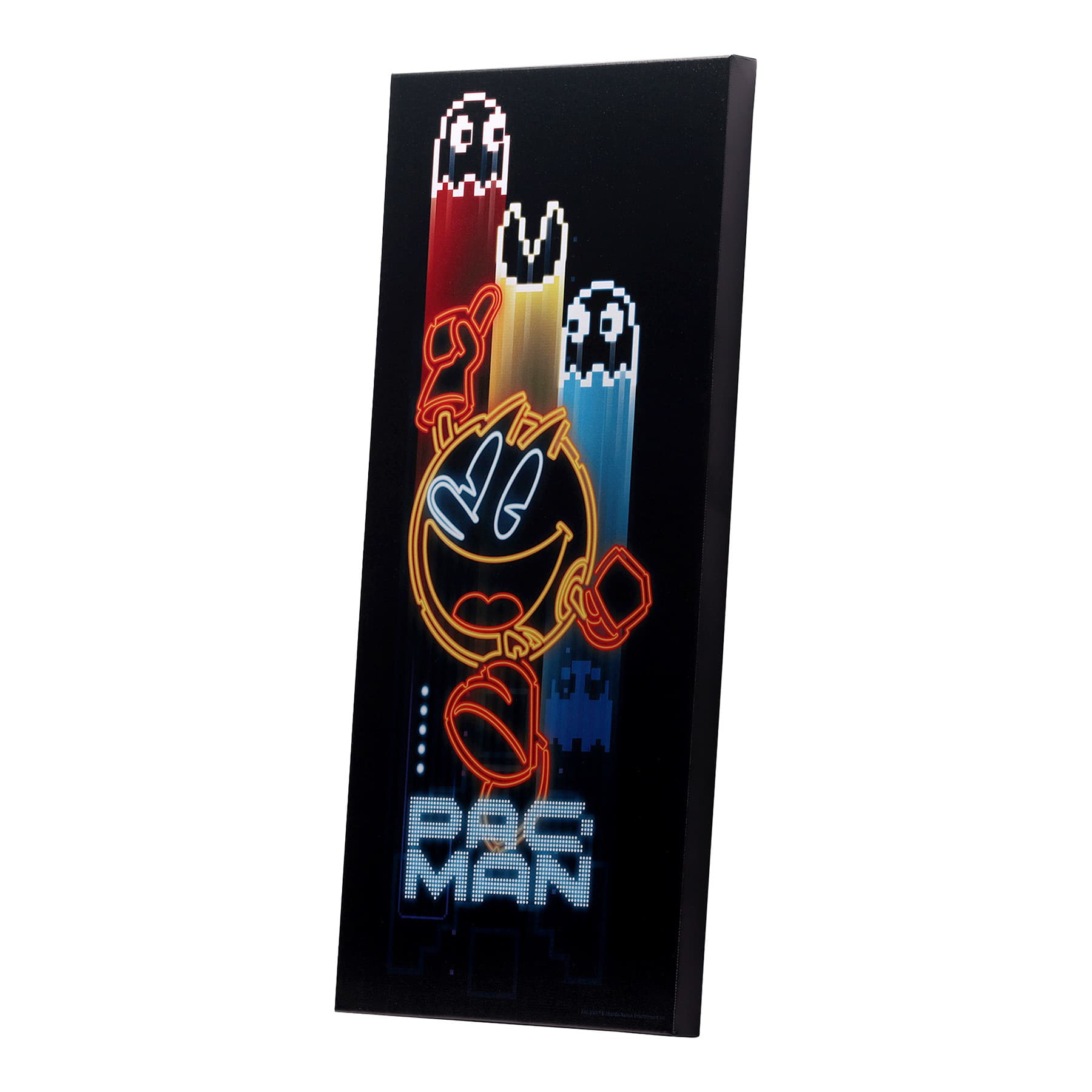 Pacman Neon Canvas Wall Art 24x12