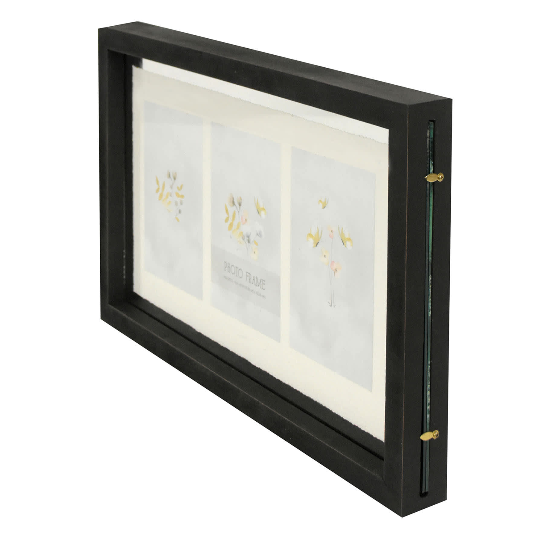 3-Opening Floating Tabletop Picture Frame, 4x6