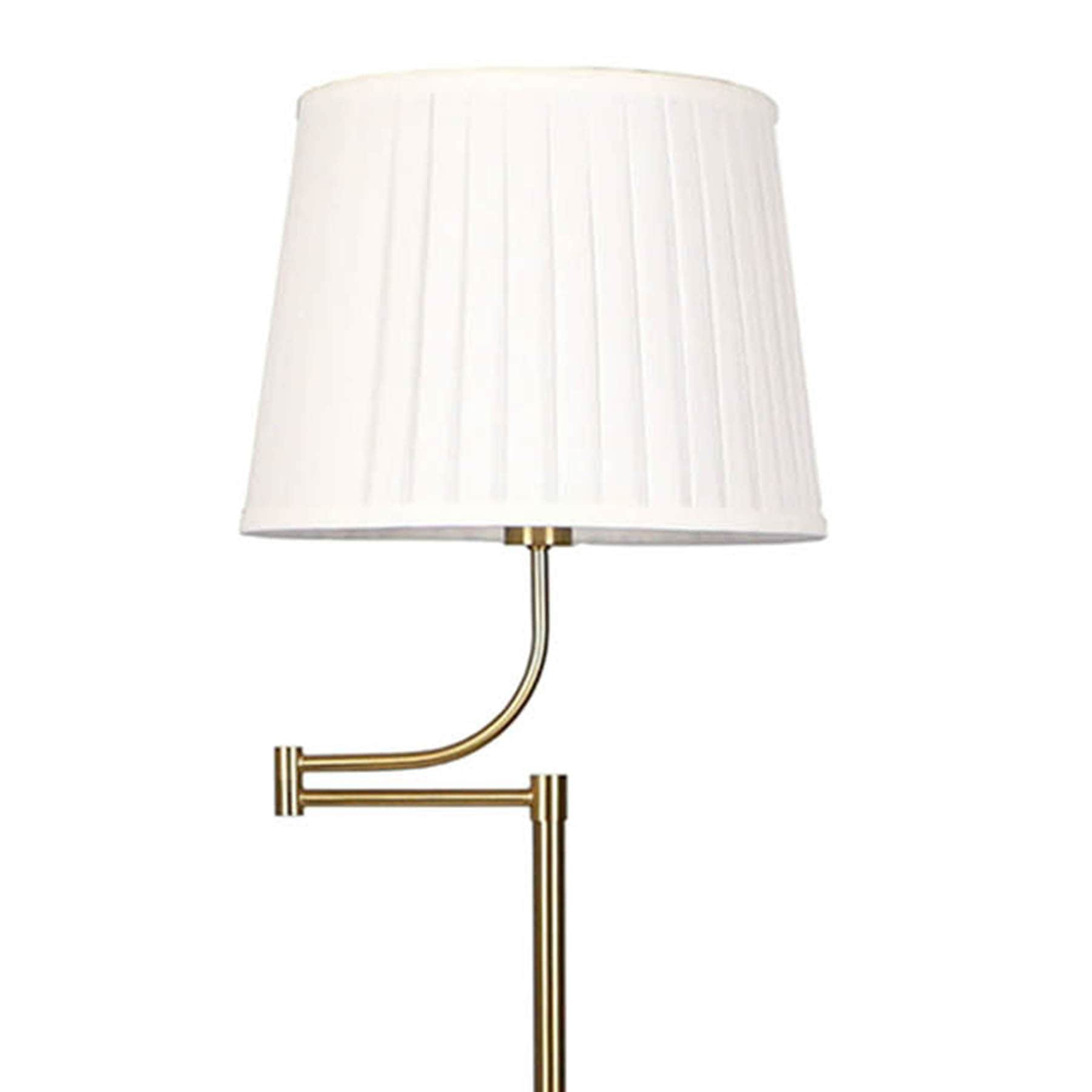Gold Metal Swivel Arm Floor Lamp, 63"