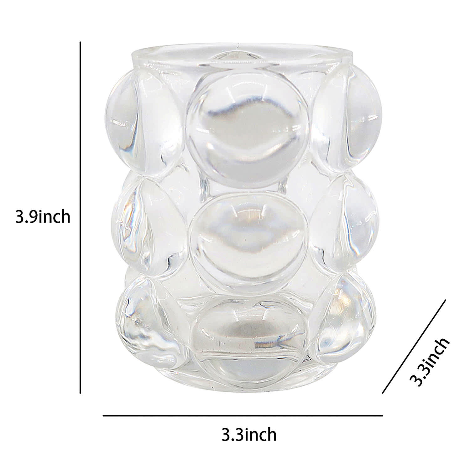 Clear Glass Votive Candle Holder, 3x4