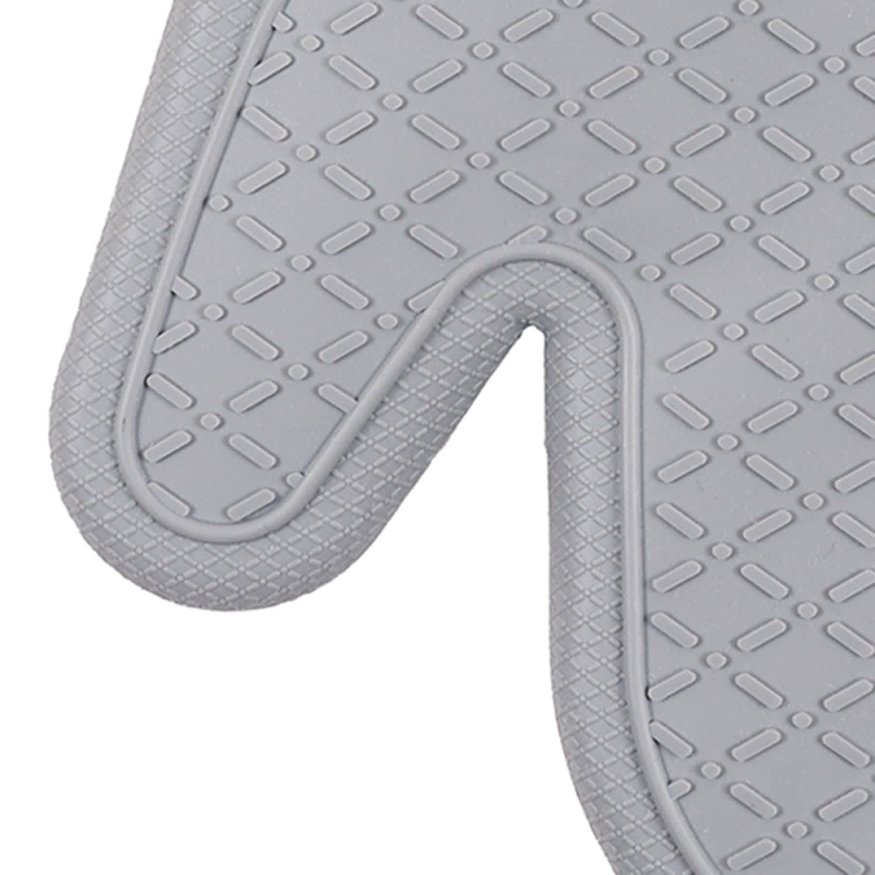 Grey Silicone Oven Mitt
