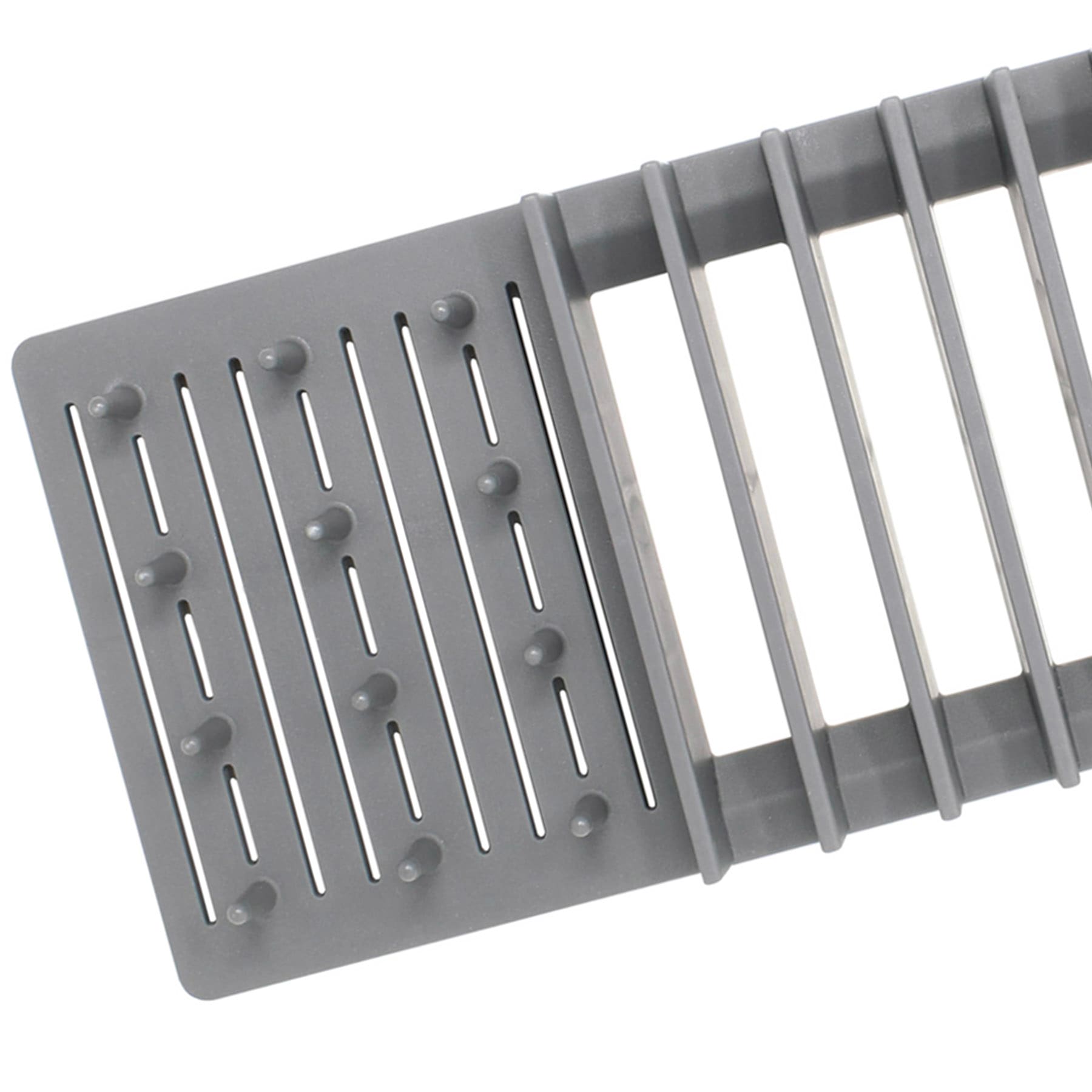 Grey Dish Drying Mat with Rack